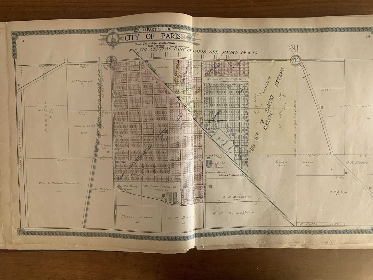 1910 Standard Atlas of Edgar County Illinois / Maps Plat Book Directory
