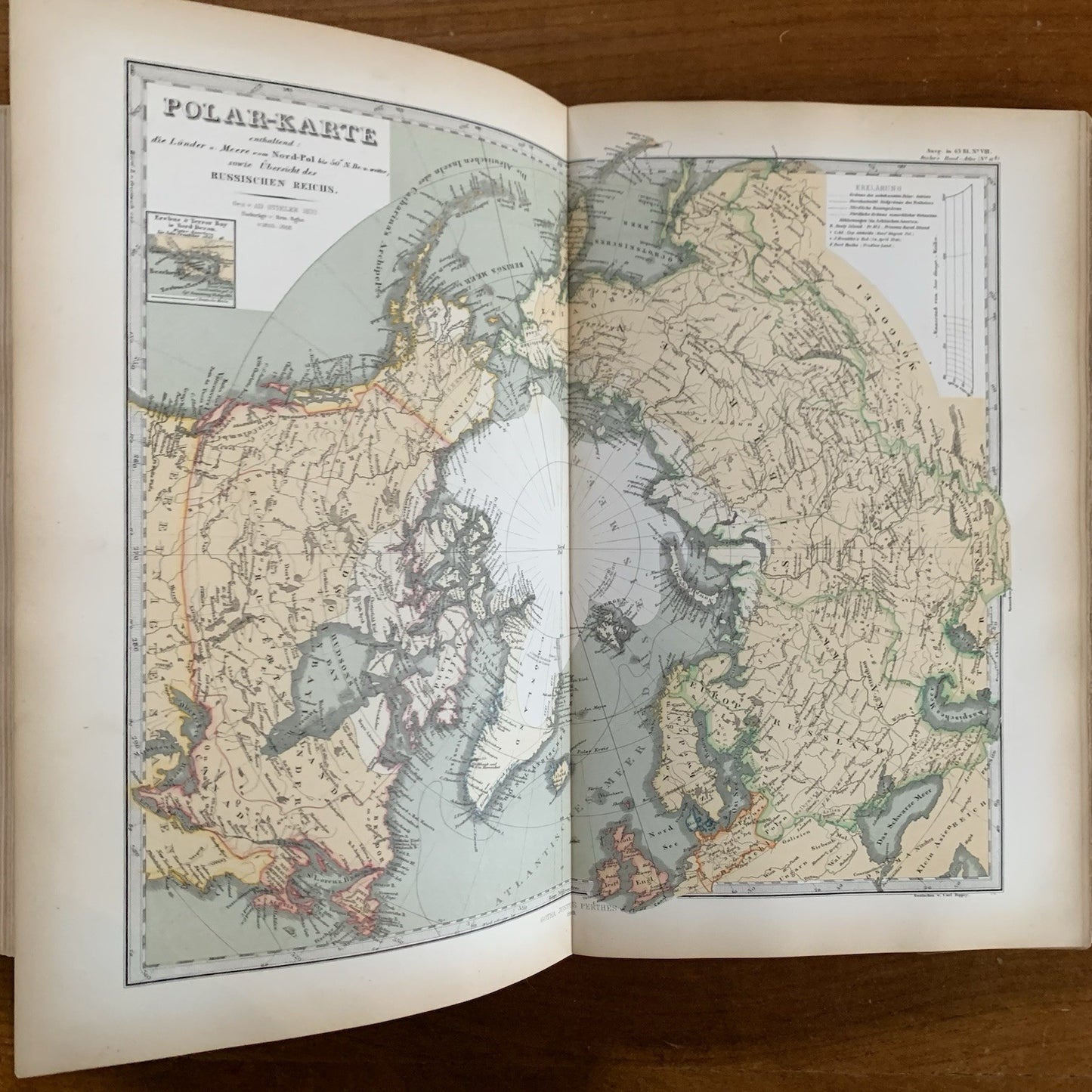 1869 Adolf Stieler's Hand Atlas of the Earth on All Parts of the World 84 Plates
