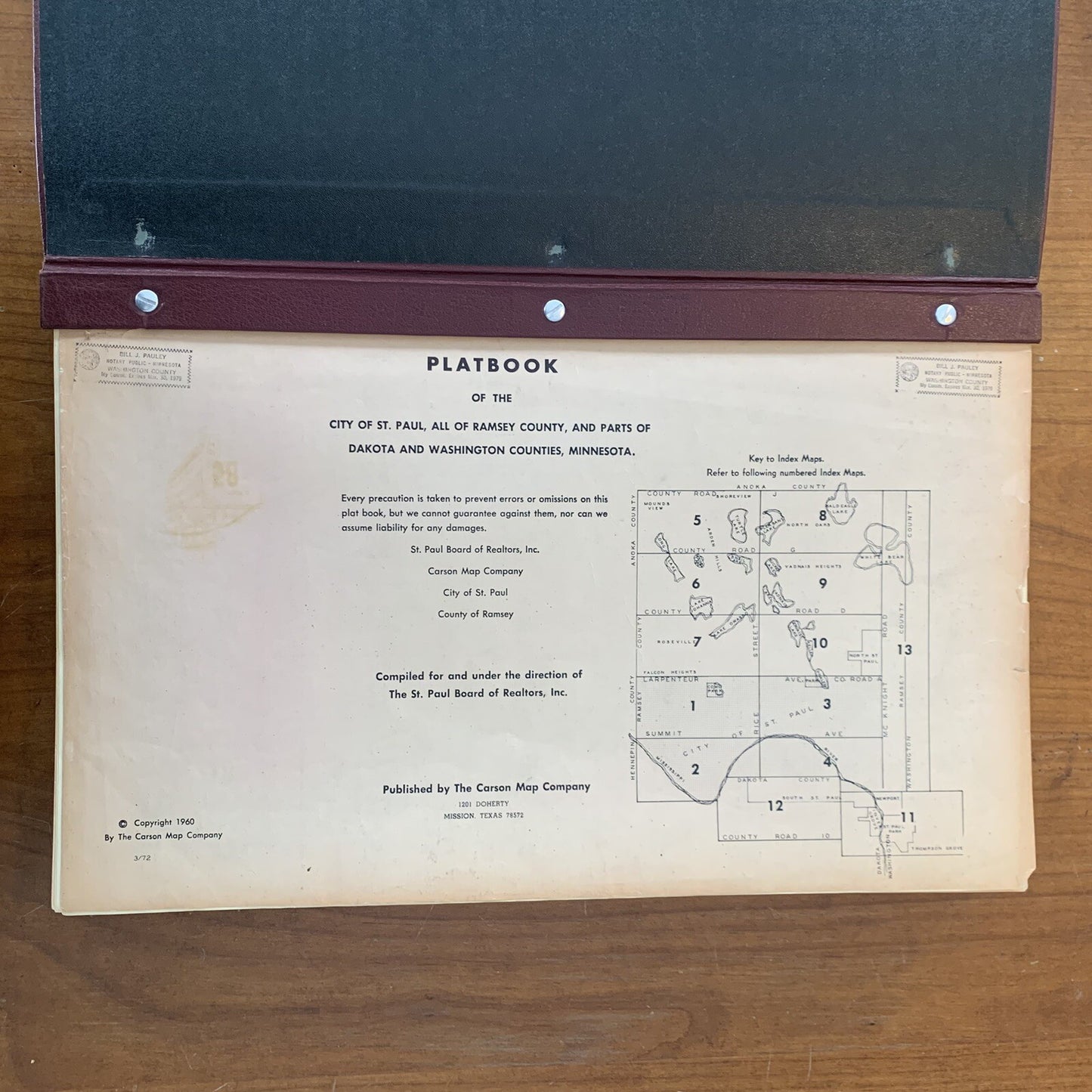 1960 Platbook City of St. Paul, All of Ramsey County Dakota Washington Minnesota
