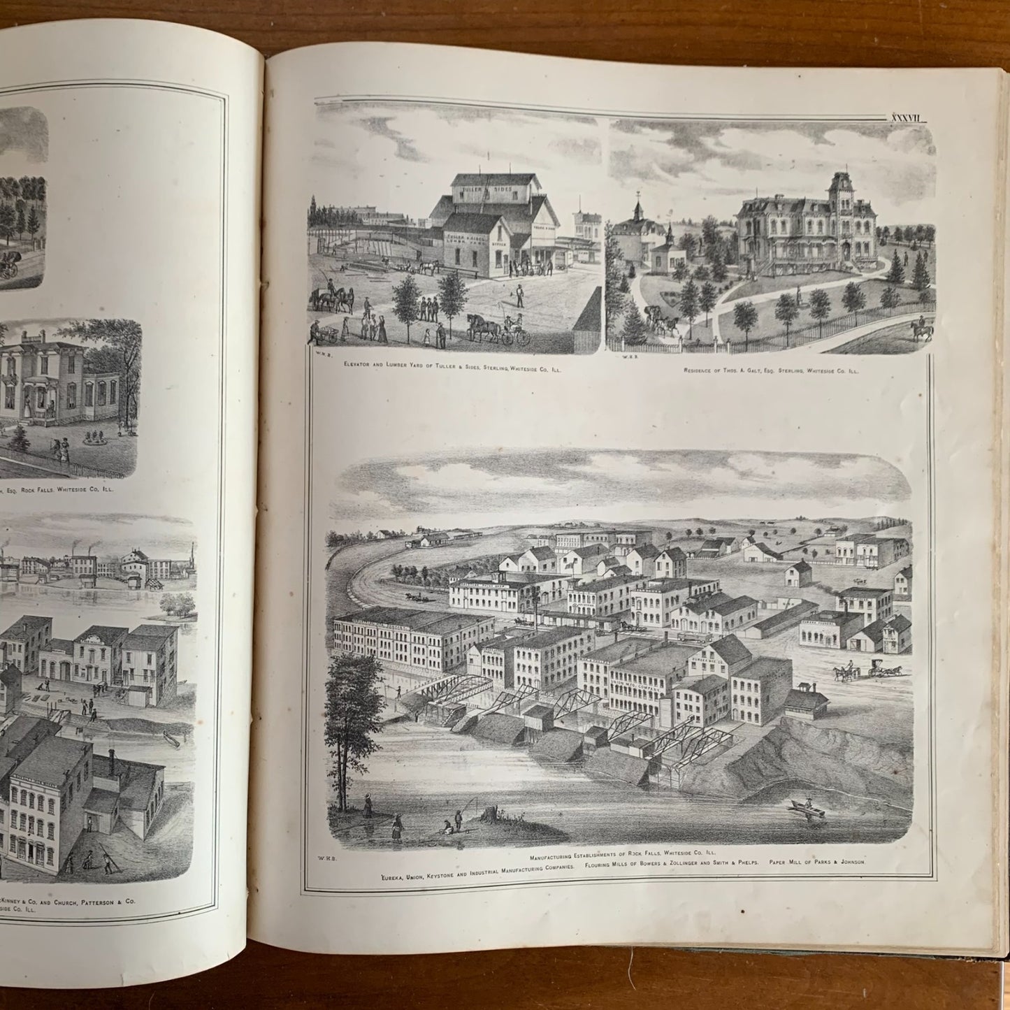 1872 Atlas of Whiteside County and the State of Illinois Morrison Sterling Maps