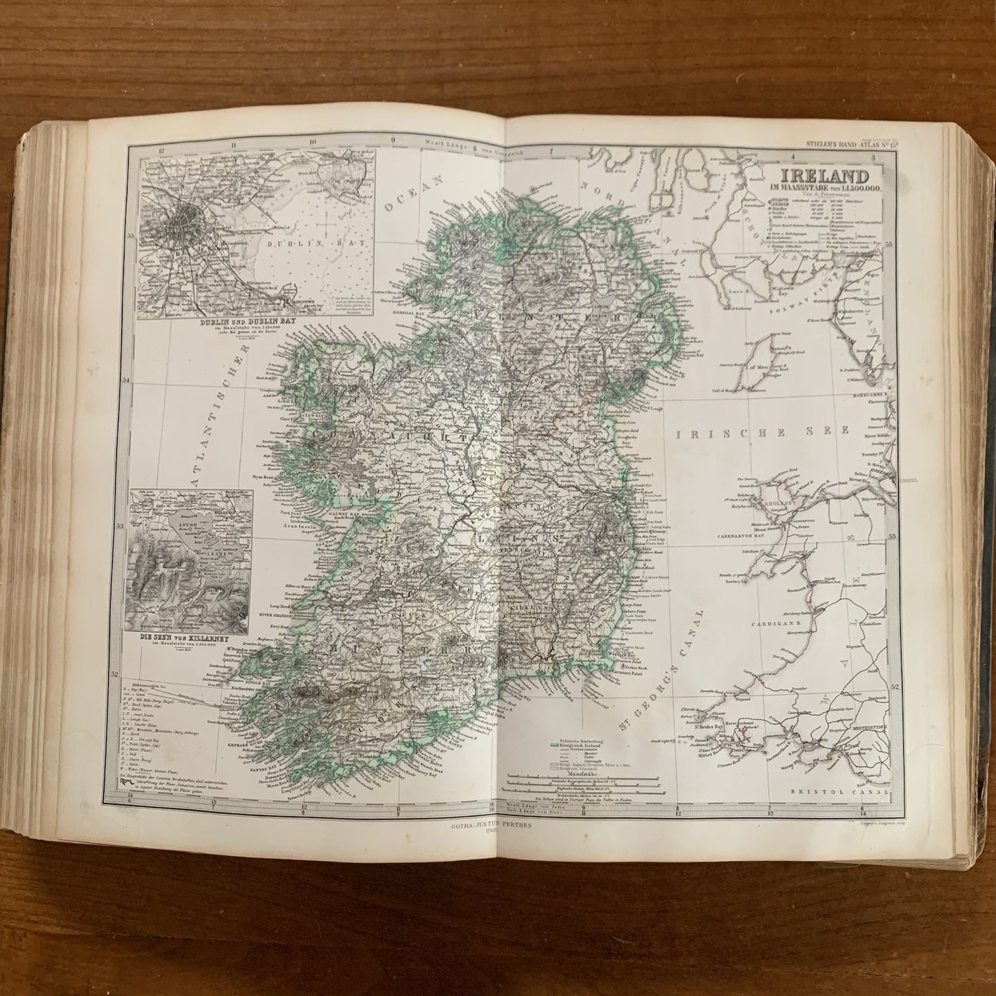 1869 Adolf Stieler's Hand Atlas of the Earth on All Parts of the World 84 Plates