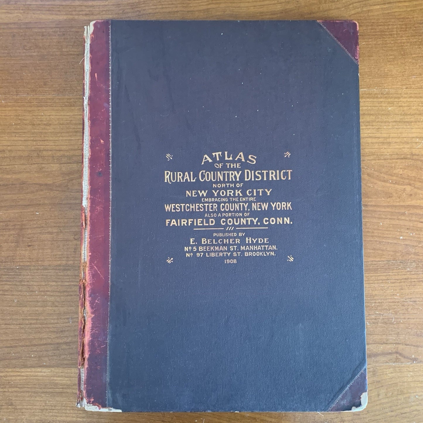 1908 Atlas of the Rural Country District North of New York City Connecticut
