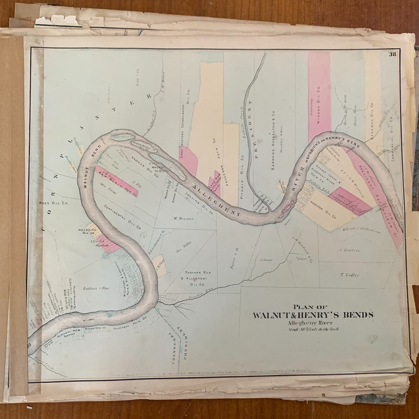 1865 Beers Atlas of the Oil Regions Pennsylvania - Incomplete - Maps Petroleum