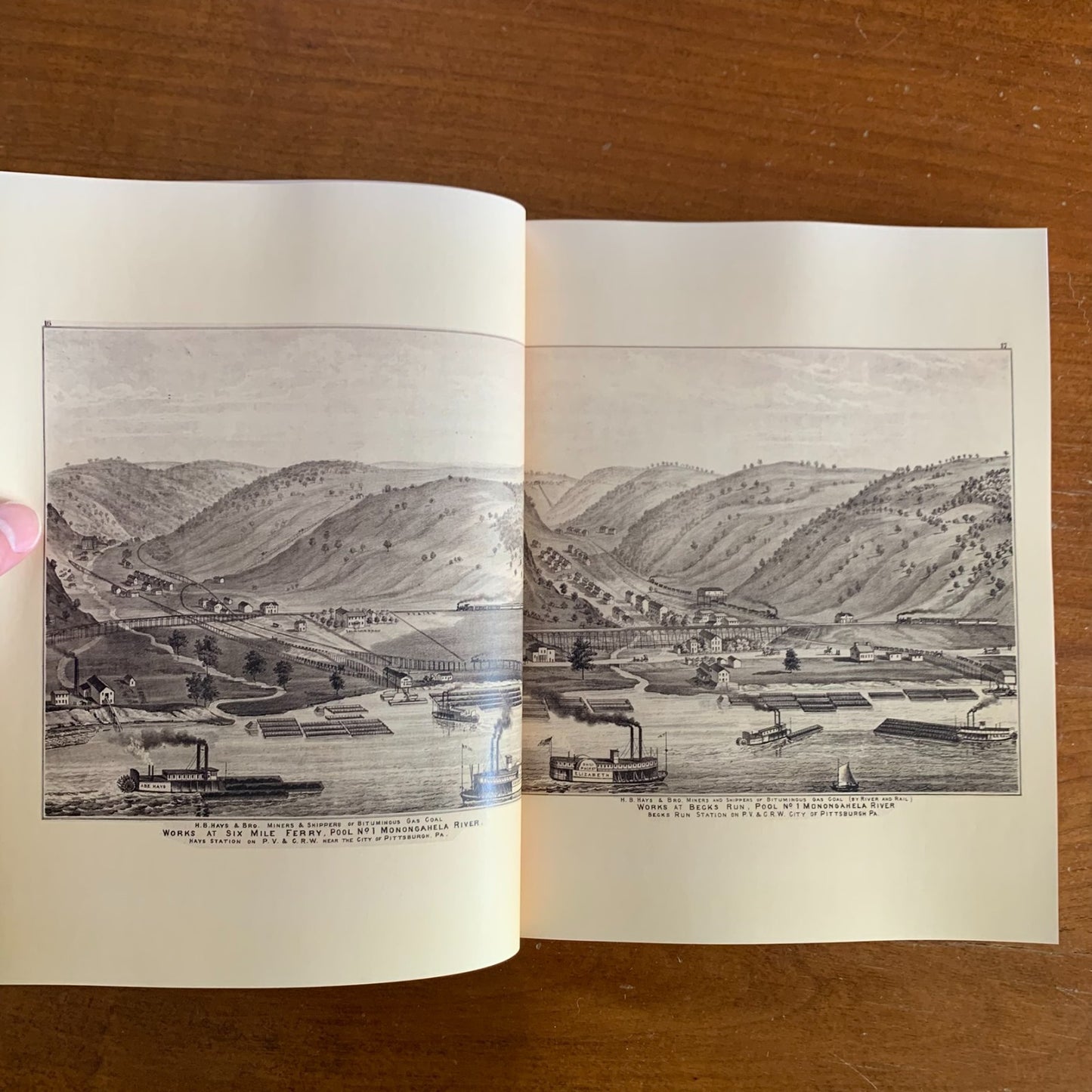 1877 Illustrated Atlas of the Upper Ohio River & Valley Pittsburgh to Cincinnati