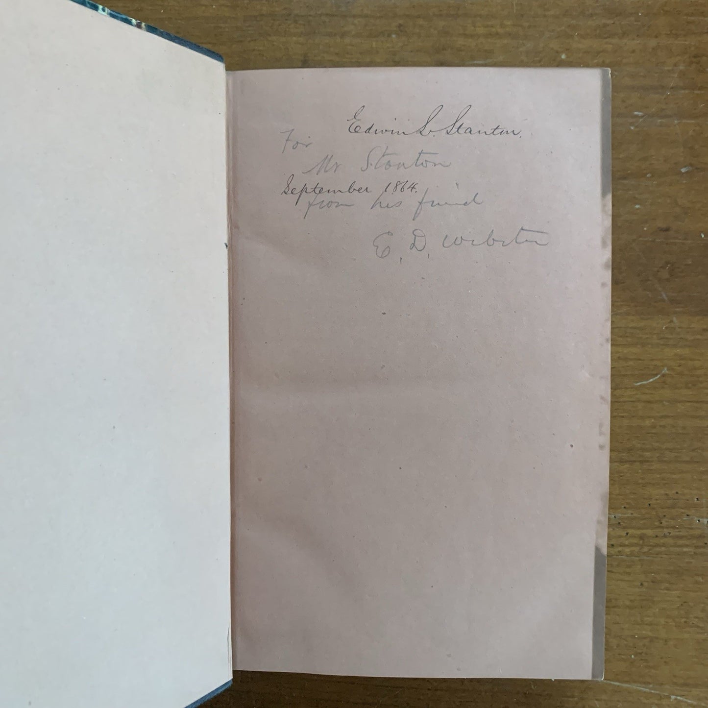 SIGNED Edwin L Stanton / Lincoln State of the Union Diplomatic Correspondence
