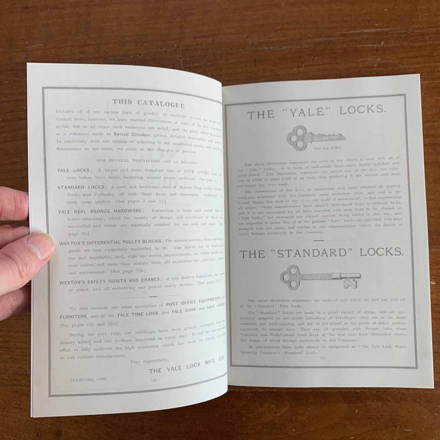 1880 Yale Lock Mfg. Company Catalog No. 7 / Facsimile