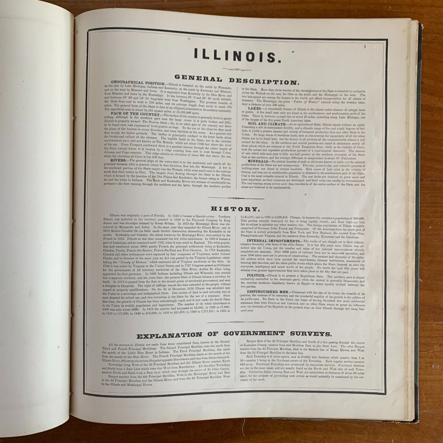 1872 Atlas of Whiteside County and the State of Illinois Morrison Sterling Maps