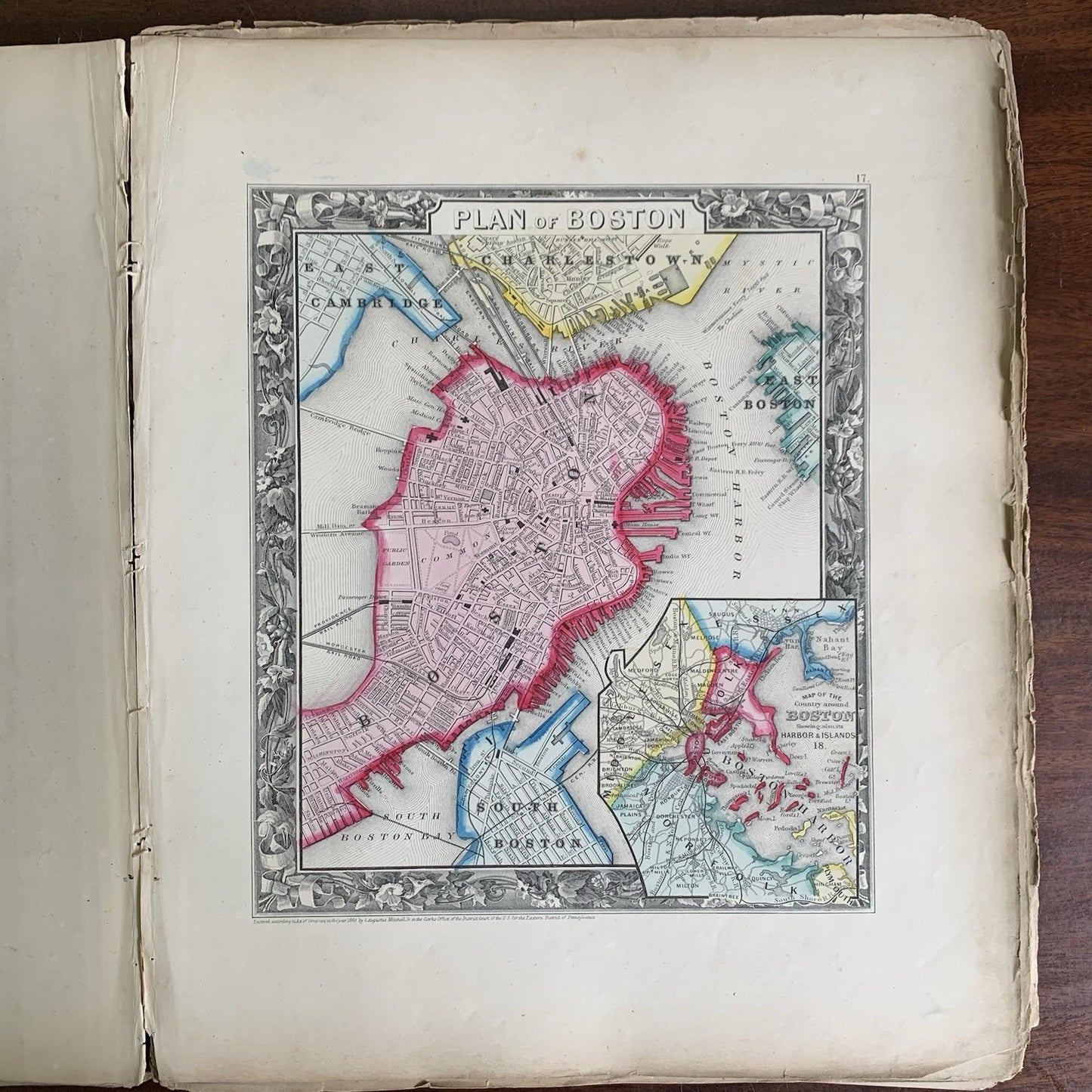 1861 Mitchells New General Atlas / Maps World United States Hand Colored VG
