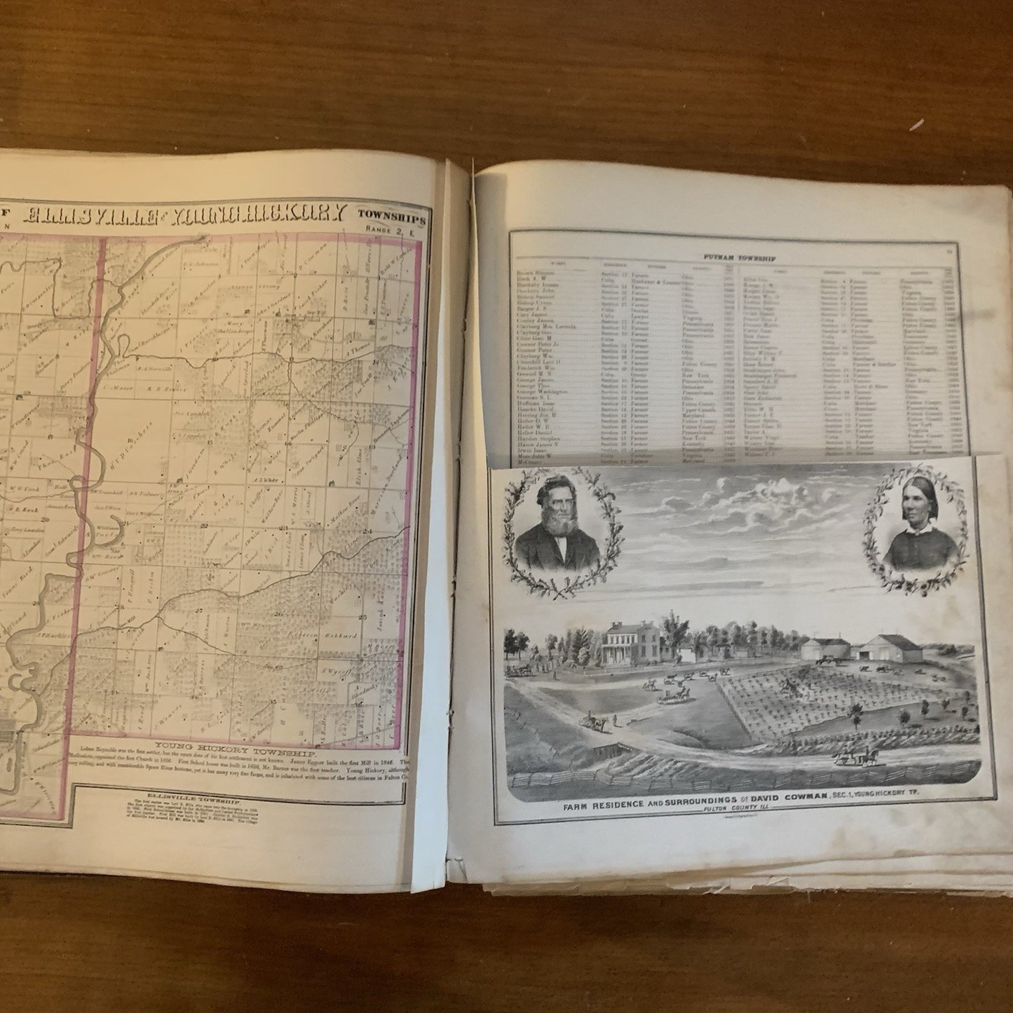 1871 Atlas Map of Fulton County, Illinois / Andreas