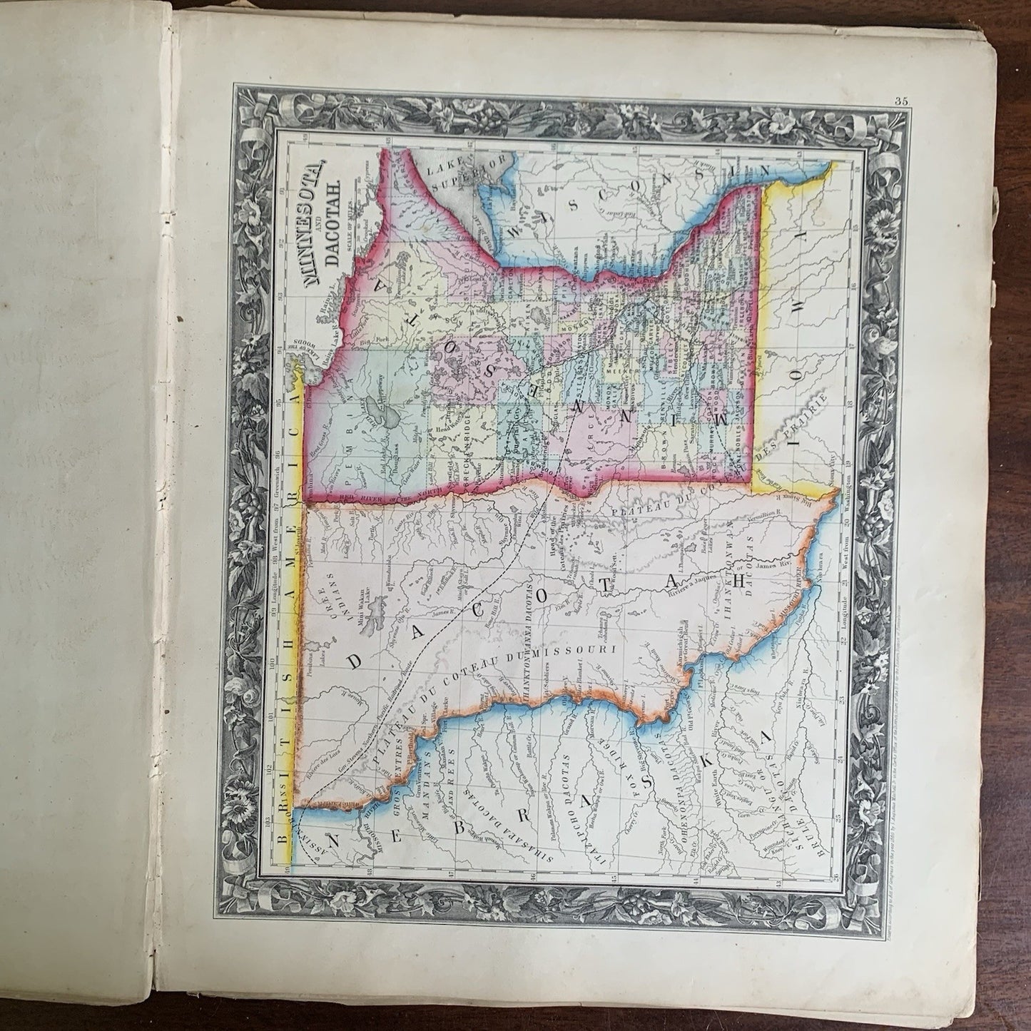 1861 Mitchells New General Atlas / Maps World United States Hand Colored VG