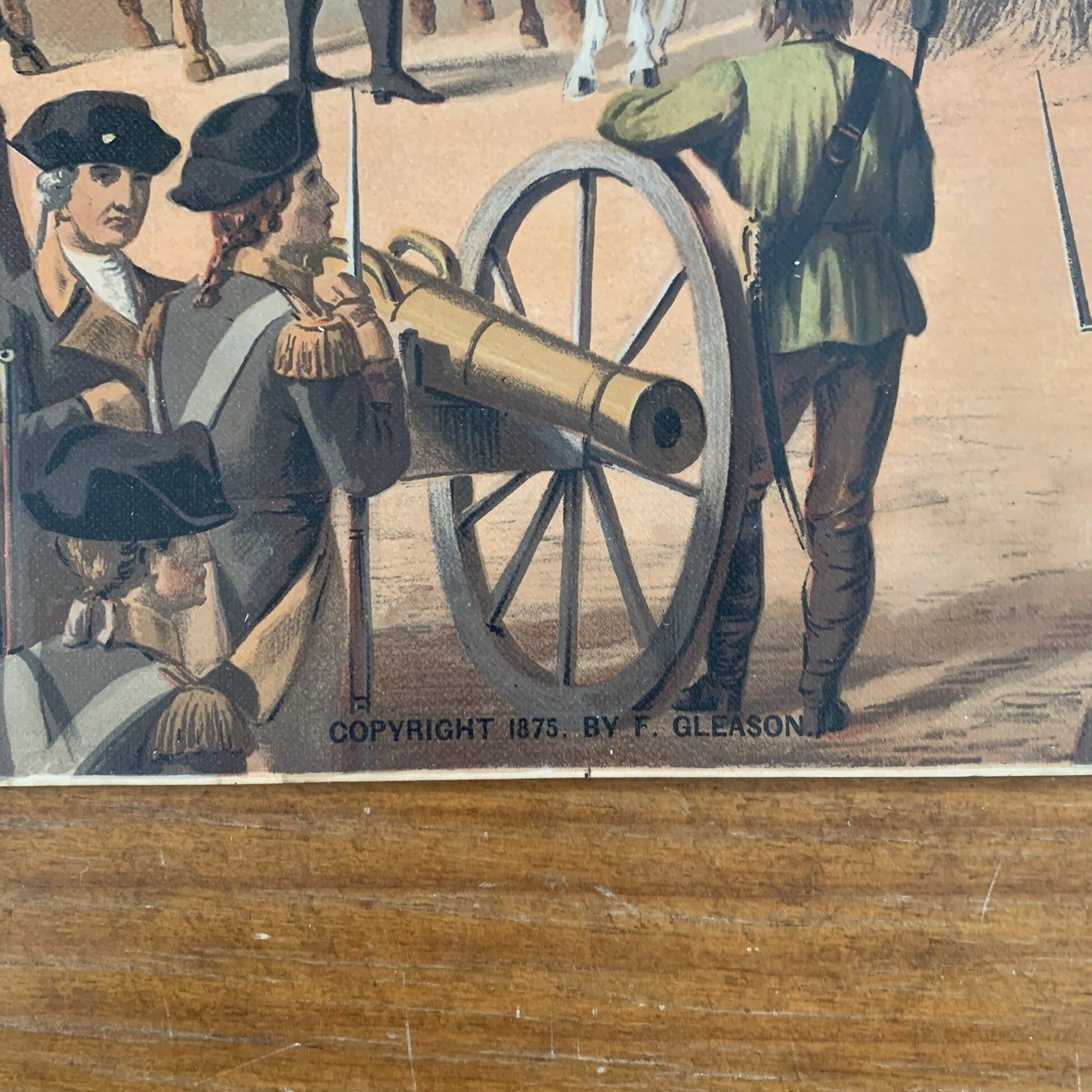 Washington Taking Command of the Army at Cambridge by F. Gleason Print