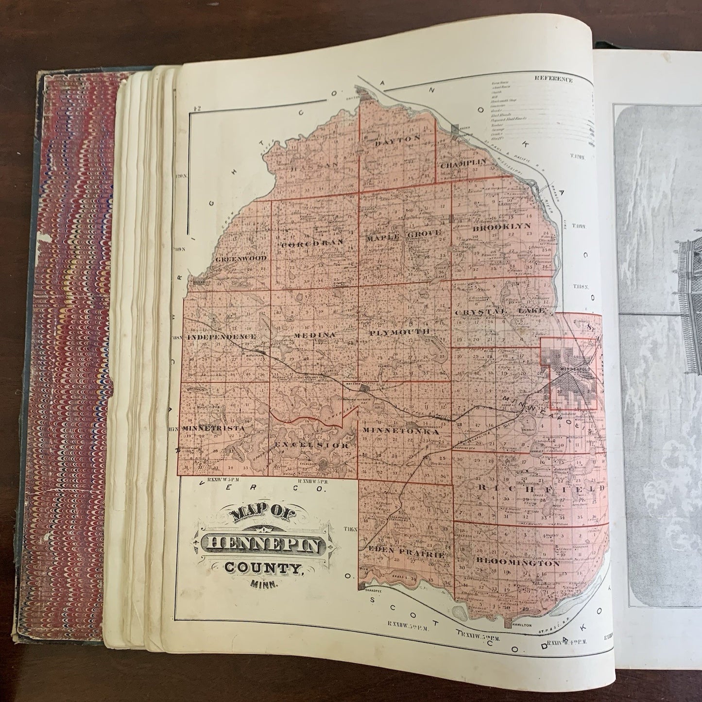 1874 Illustrated Historical Atlas of the State of Minnesota / DELUXE ED W VIEWS
