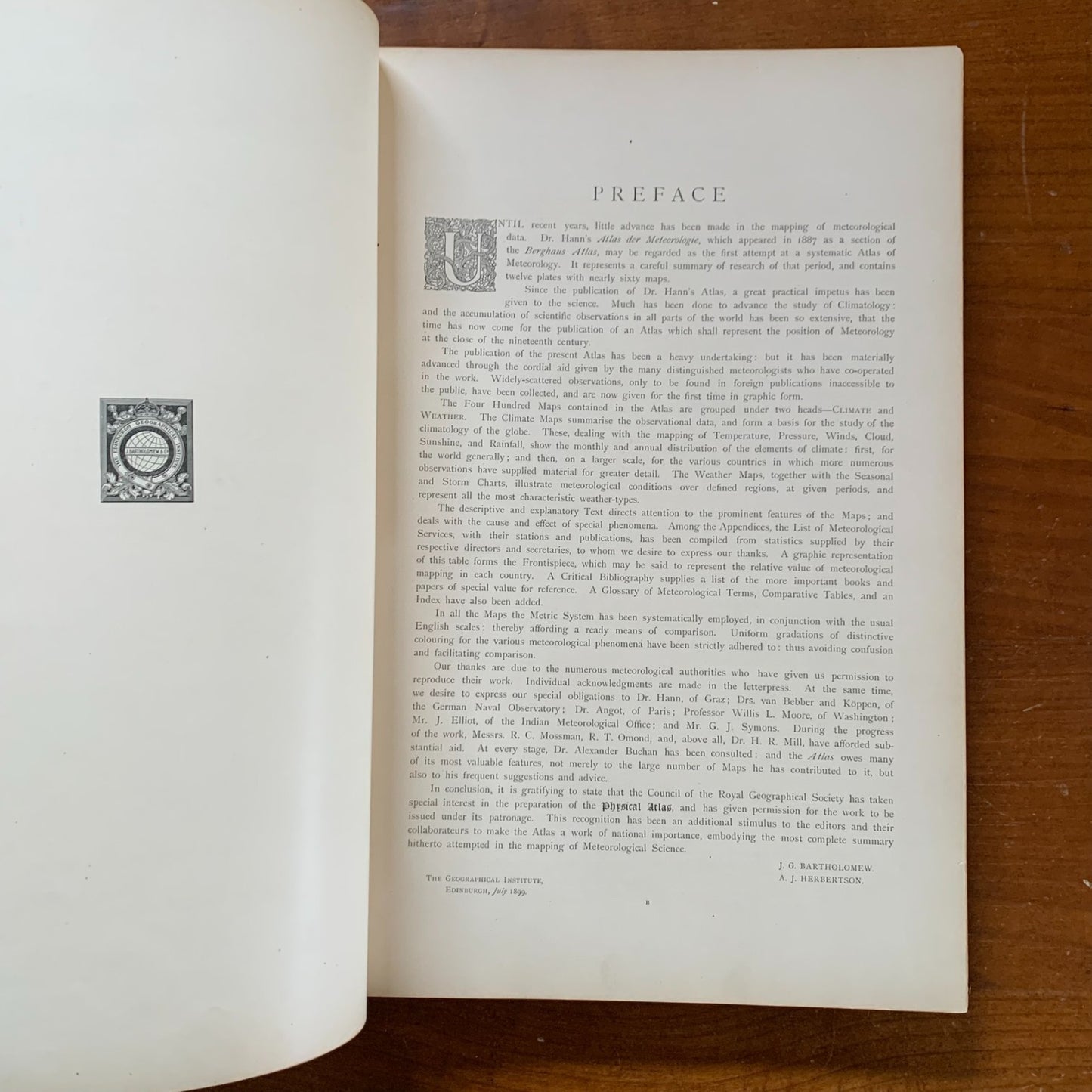 Bartholomew's Atlas of Meteorology: A Series of Over Four Hundred Maps.