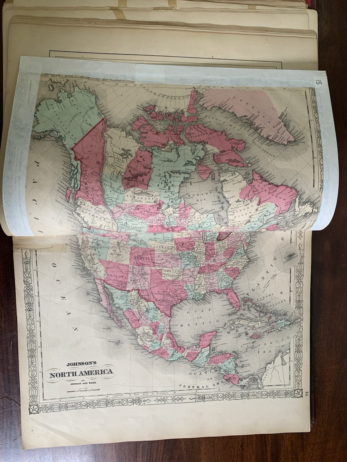 1865 Johnsons New Illustrated Family Atlas / Maps United States Civil War