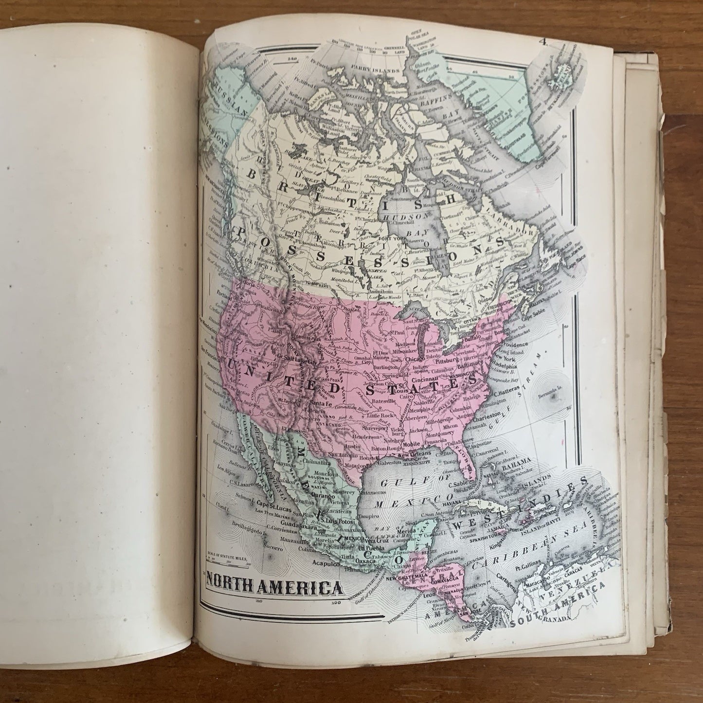 1865 Coltons Quarto Atlas of the World / California Early Map of Montana