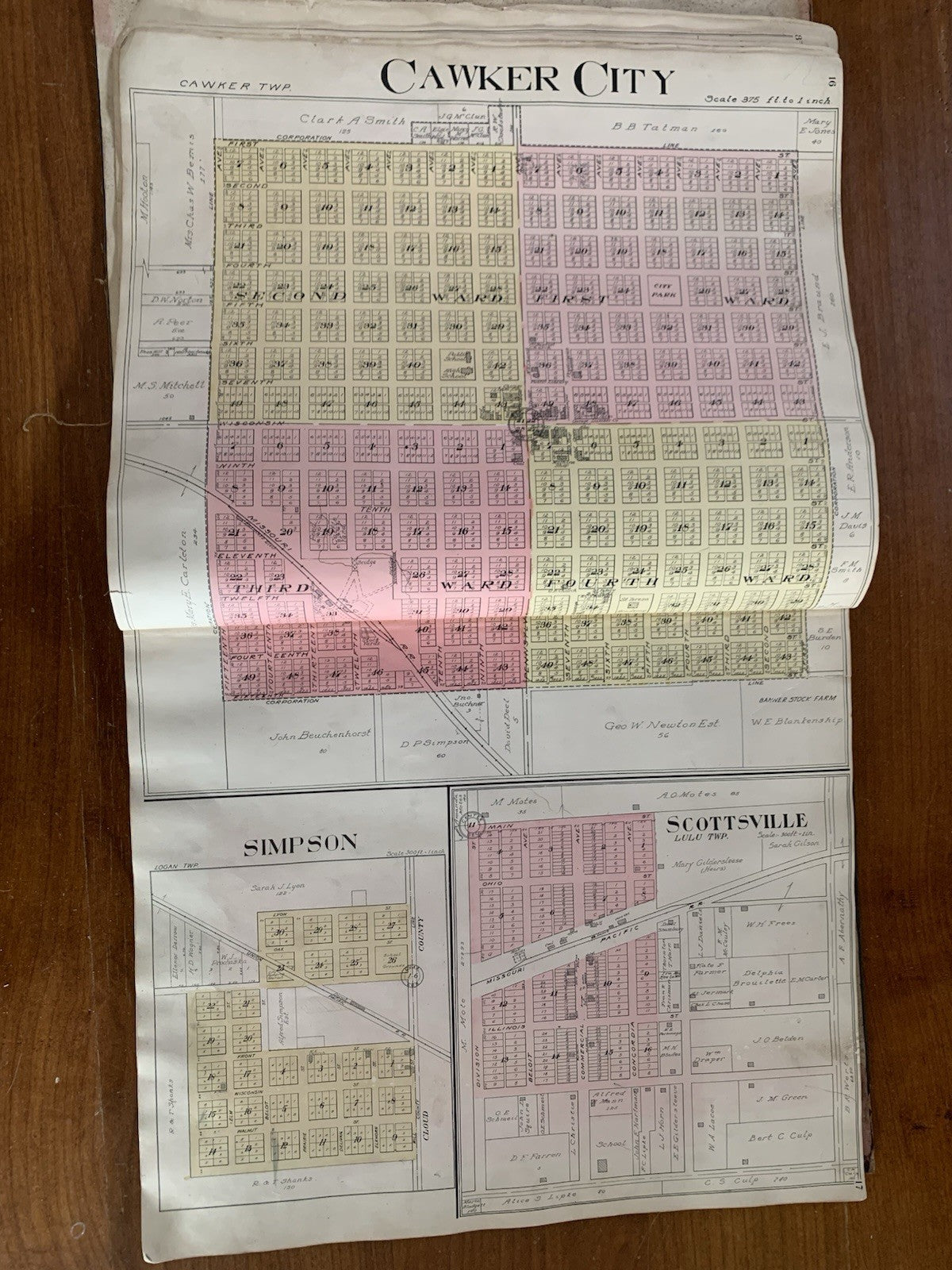 1917 Standard Atlas of Mitchell County Kansas / Plat Map Book