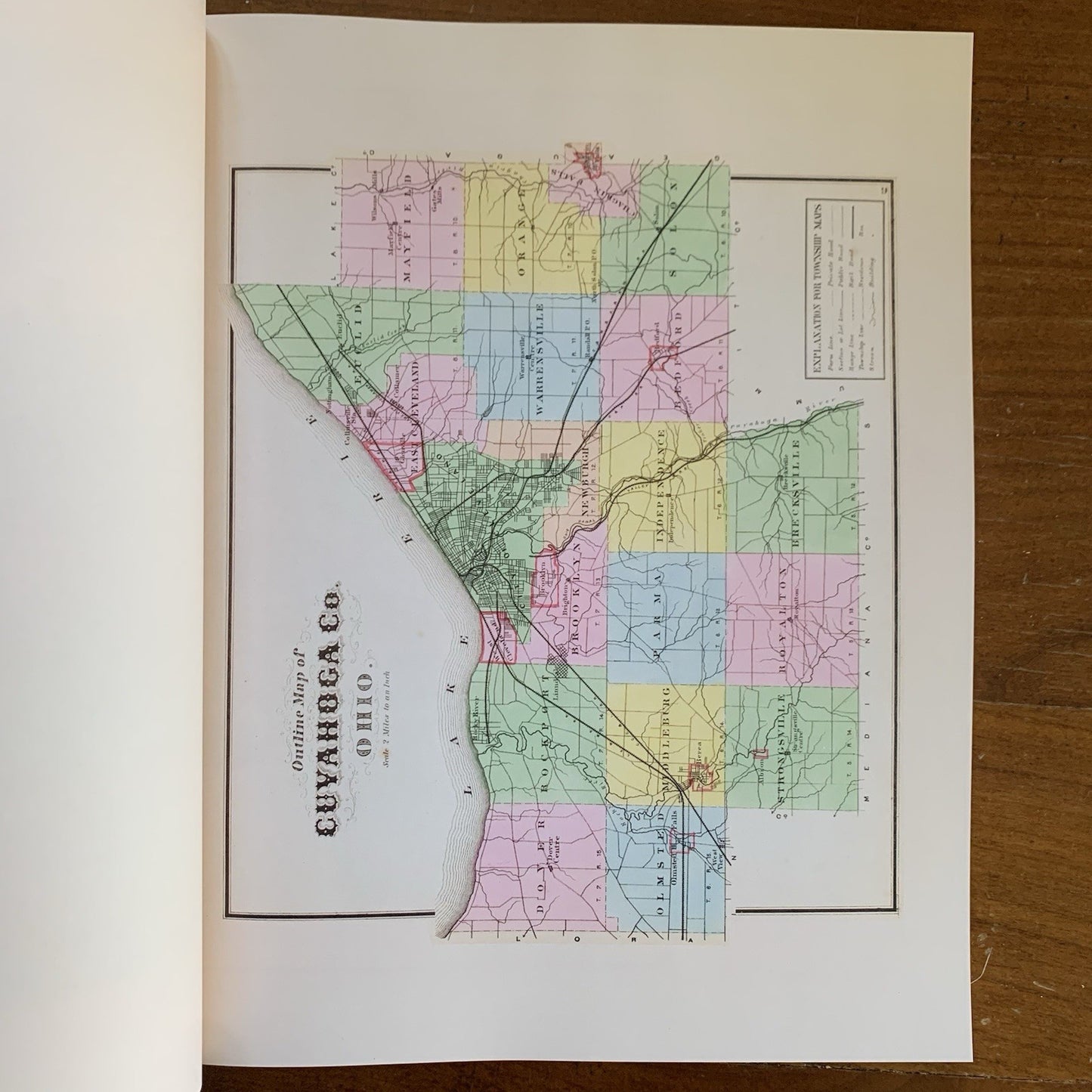 1874 Atlas of Cuyahoga County, Ohio / Cleveland Facsimile
