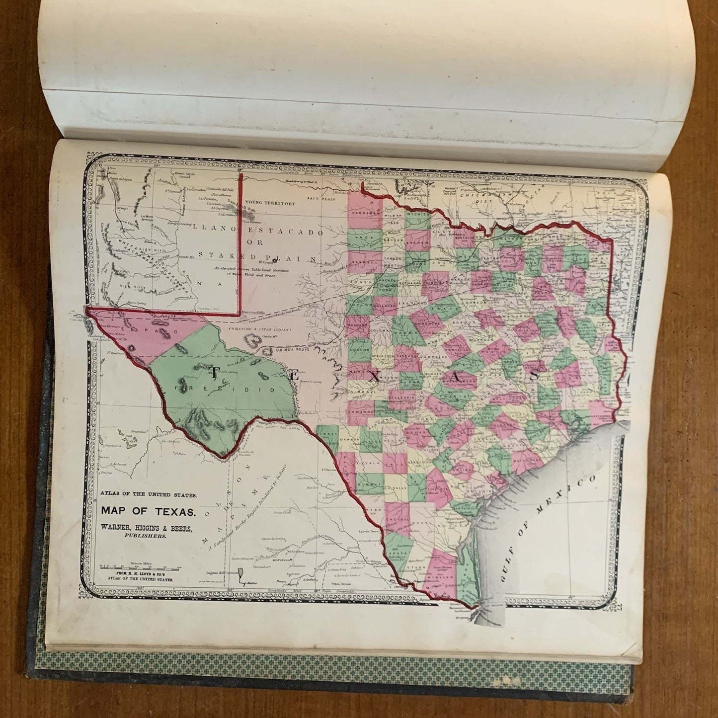 1871 Atlas of the State of Illinois / United States / Chicago / H.H. Lloyd