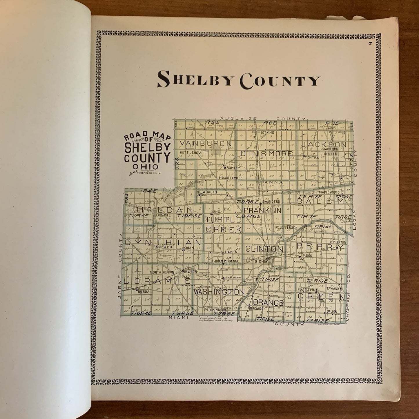 1900 Atlas and Directory of Shelby County Ohio / City Maps