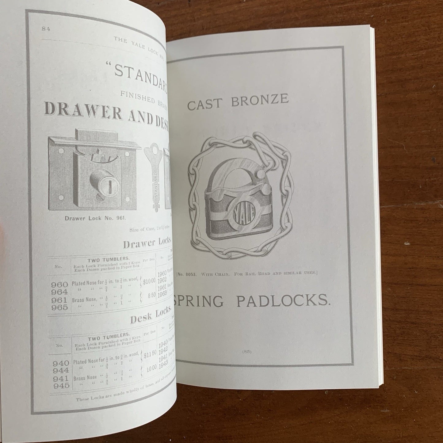 1880 Yale Lock Mfg. Company Catalog No. 7 / Facsimile