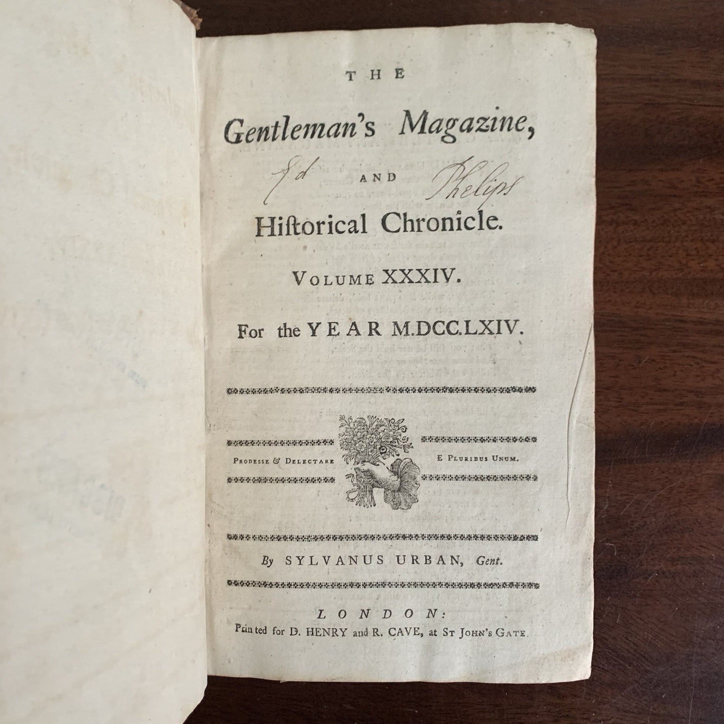 1764 The Gentlemans Magazine, and Historical Chronicle January through December