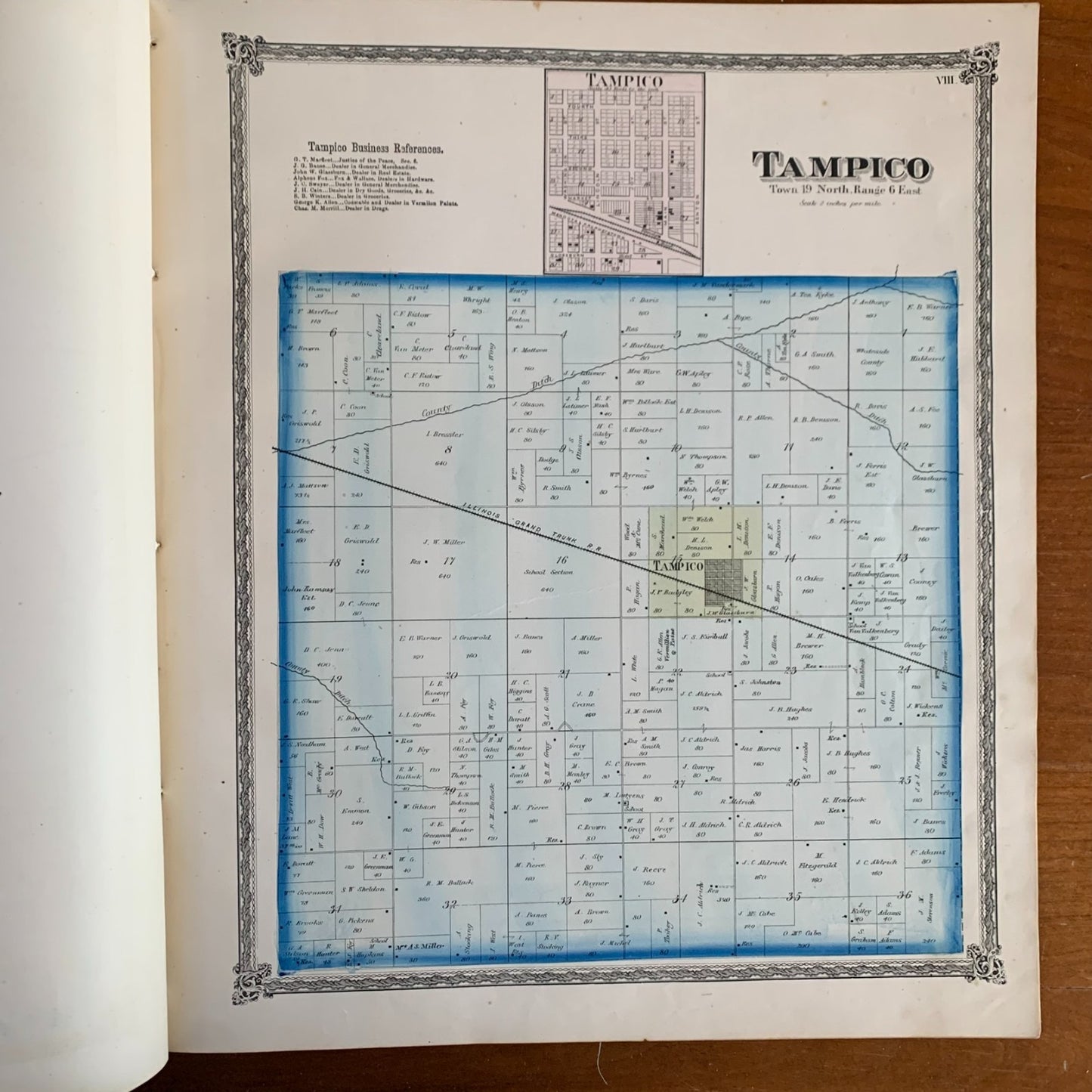 1872 Atlas of Whiteside County and the State of Illinois Morrison Sterling Maps
