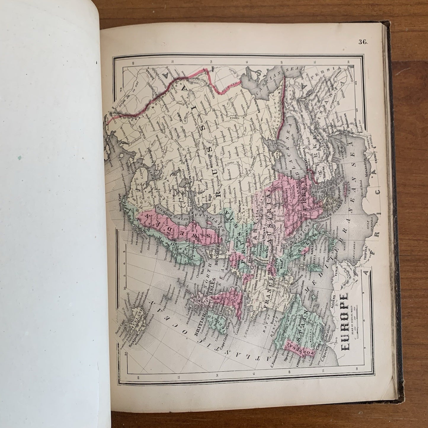 1865 Coltons Quarto Atlas of the World / California Early Map of Montana