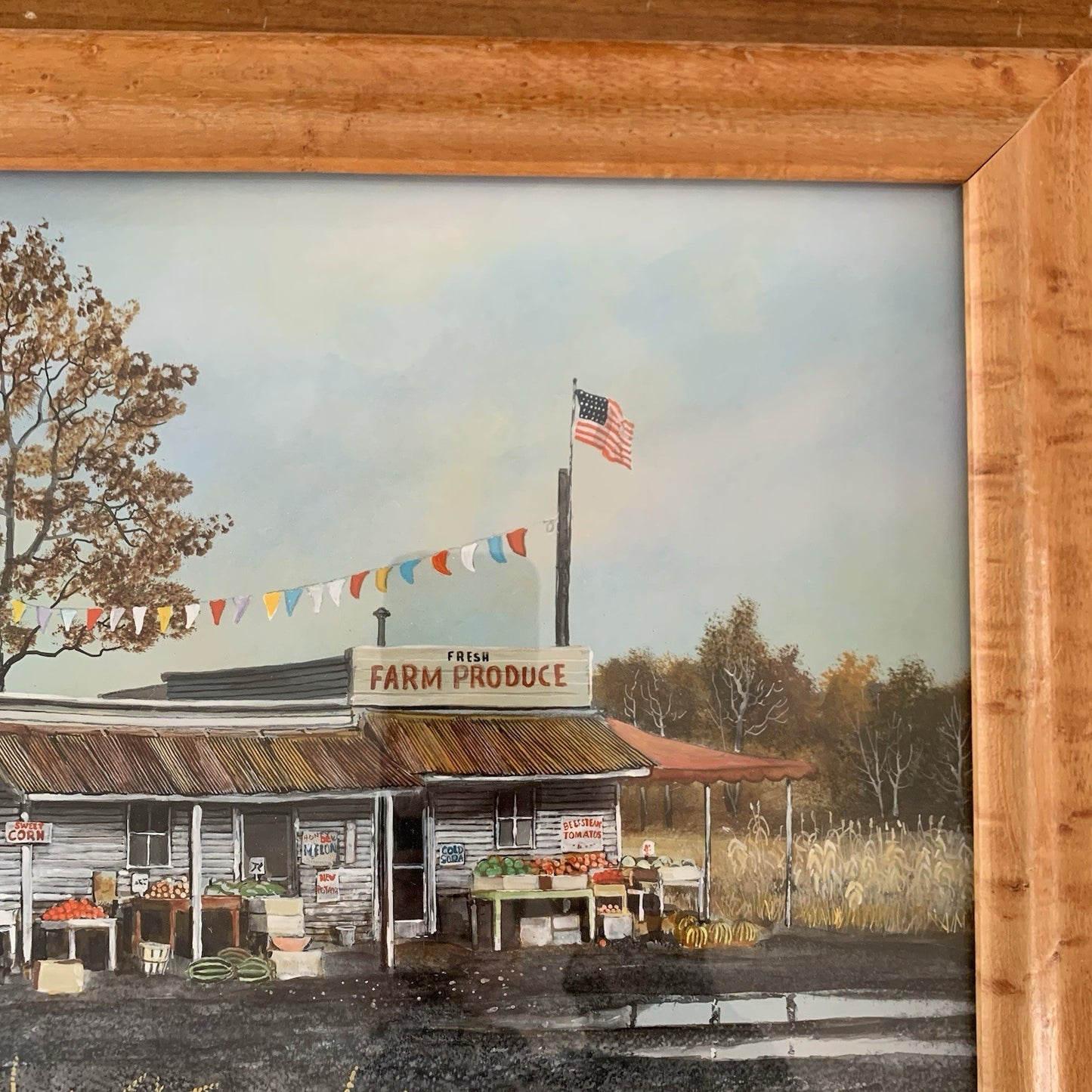 Fresh Farm Produce Stand Painting by Herbert Weintraub