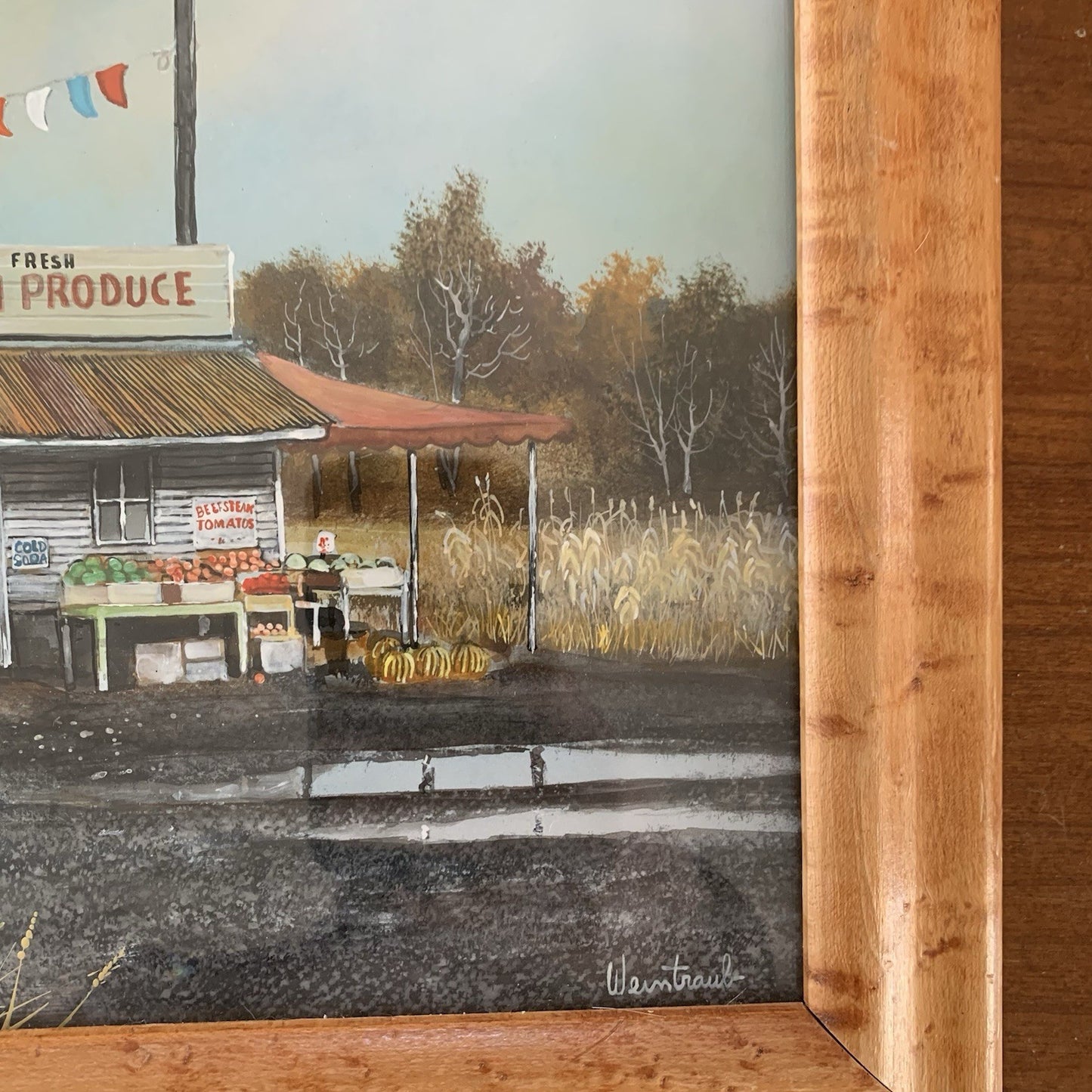 Fresh Farm Produce Stand Painting by Herbert Weintraub