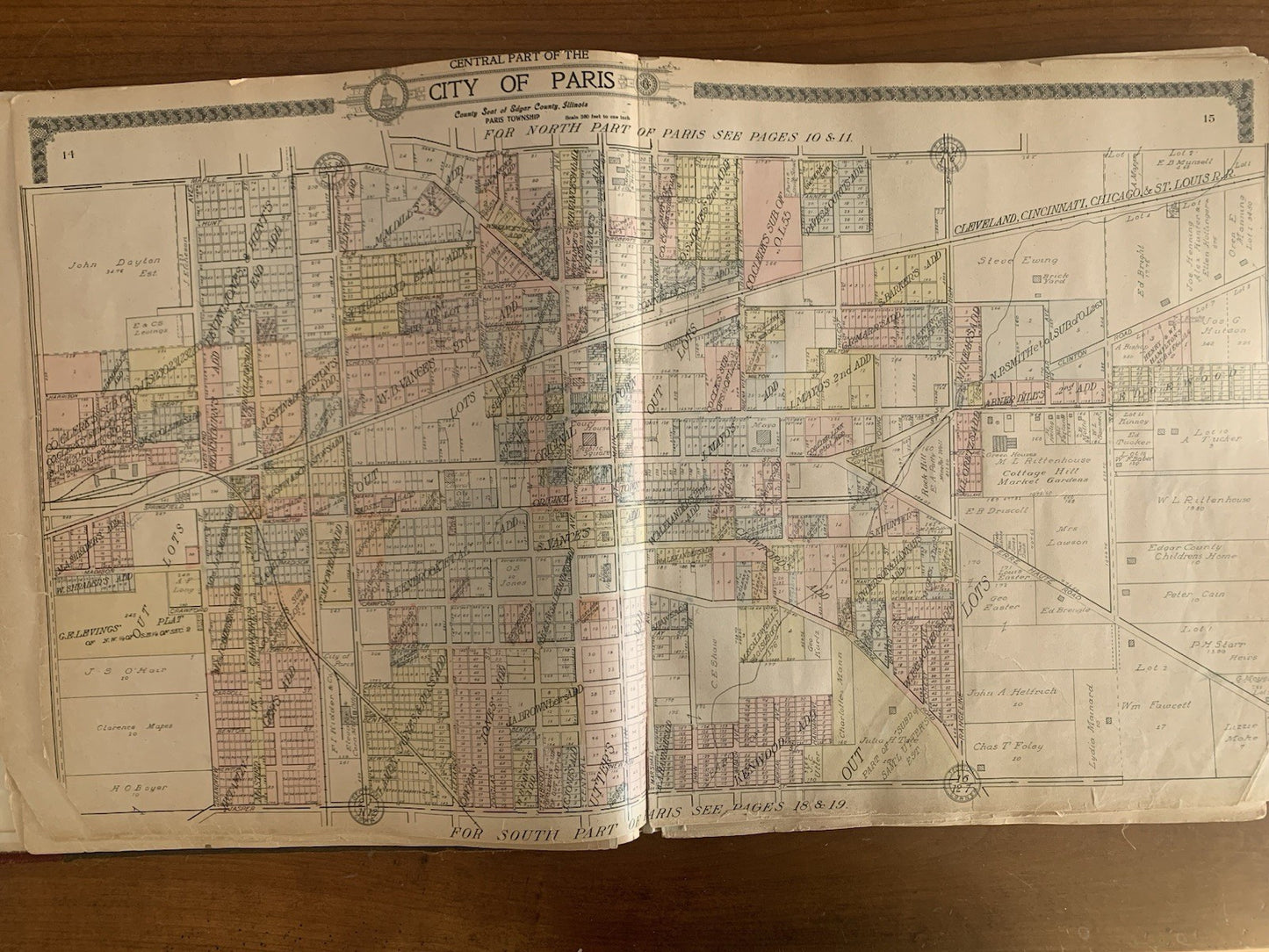 1910 Standard Atlas of Edgar County Illinois / Maps Plat Book Directory