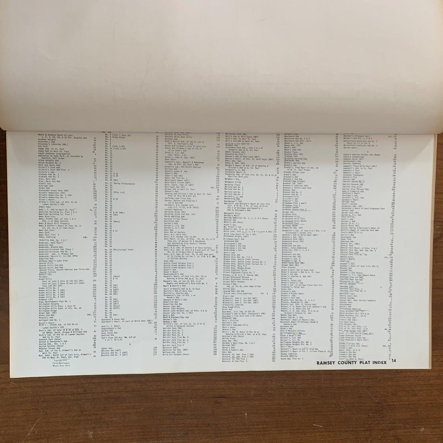 1960 Platbook City of St. Paul, All of Ramsey County Dakota Washington Minnesota