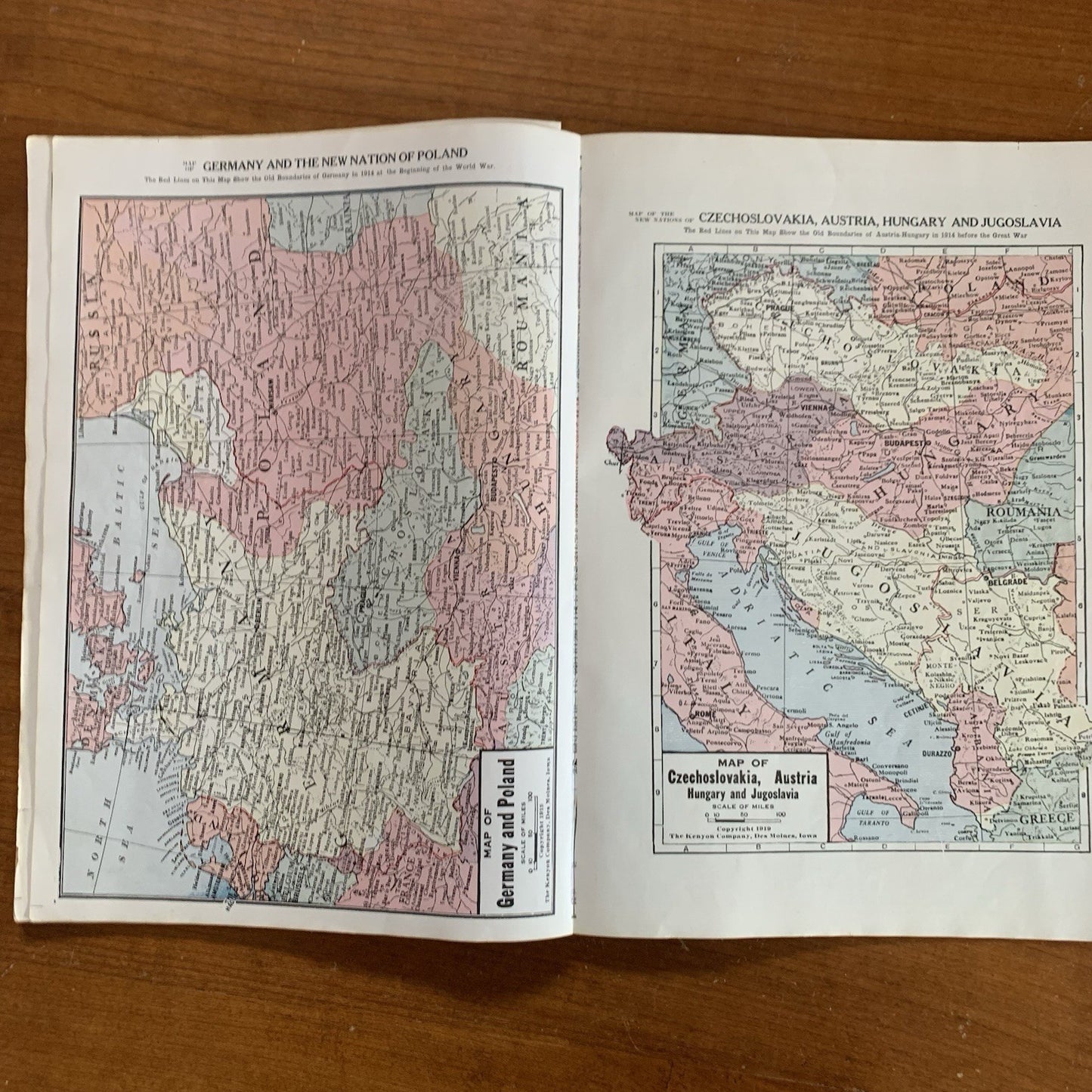 1919 Atlas and Plat Book of Clinton County Indiana World War 1 History Pictures