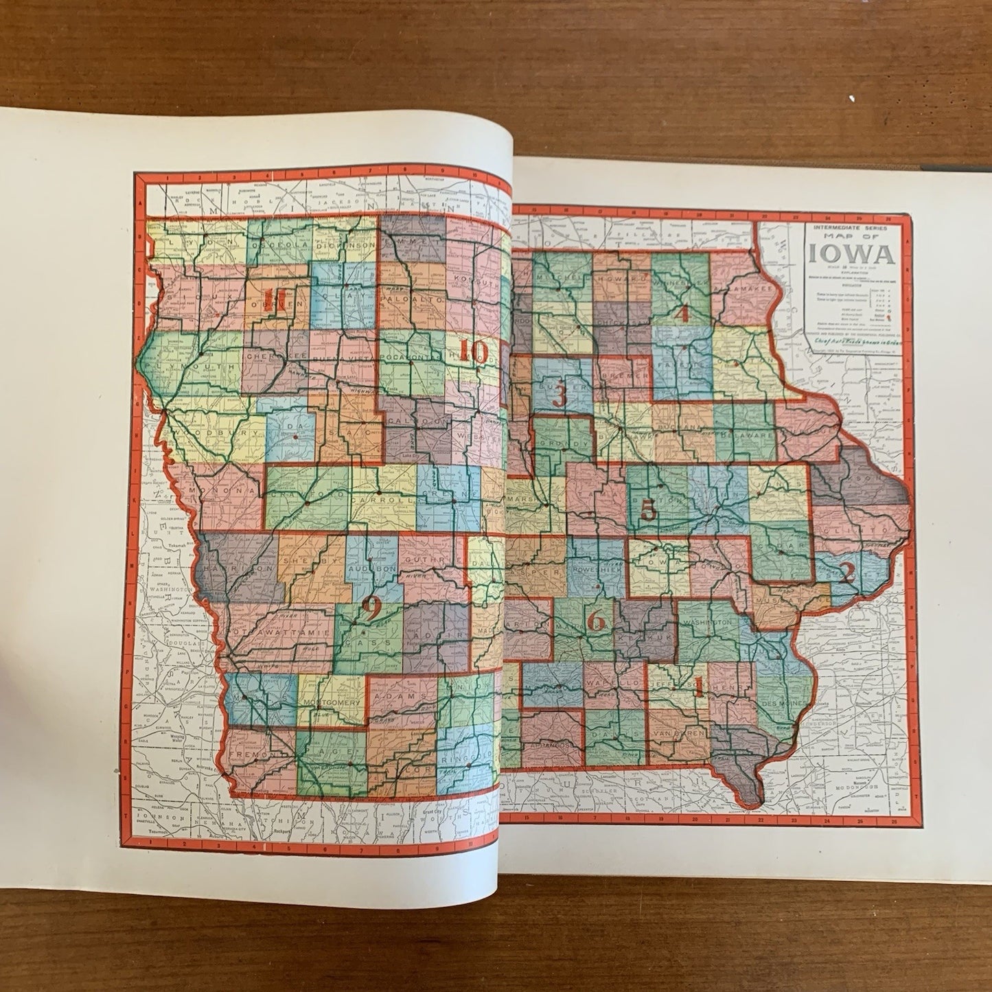 1915 Standard Atlas of Chickasaw County Iowa / Maps Untied States Plat Book