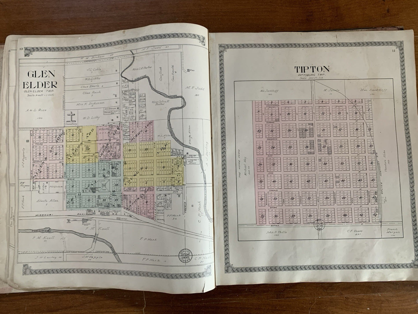 1917 Standard Atlas of Mitchell County Kansas / Plat Map Book