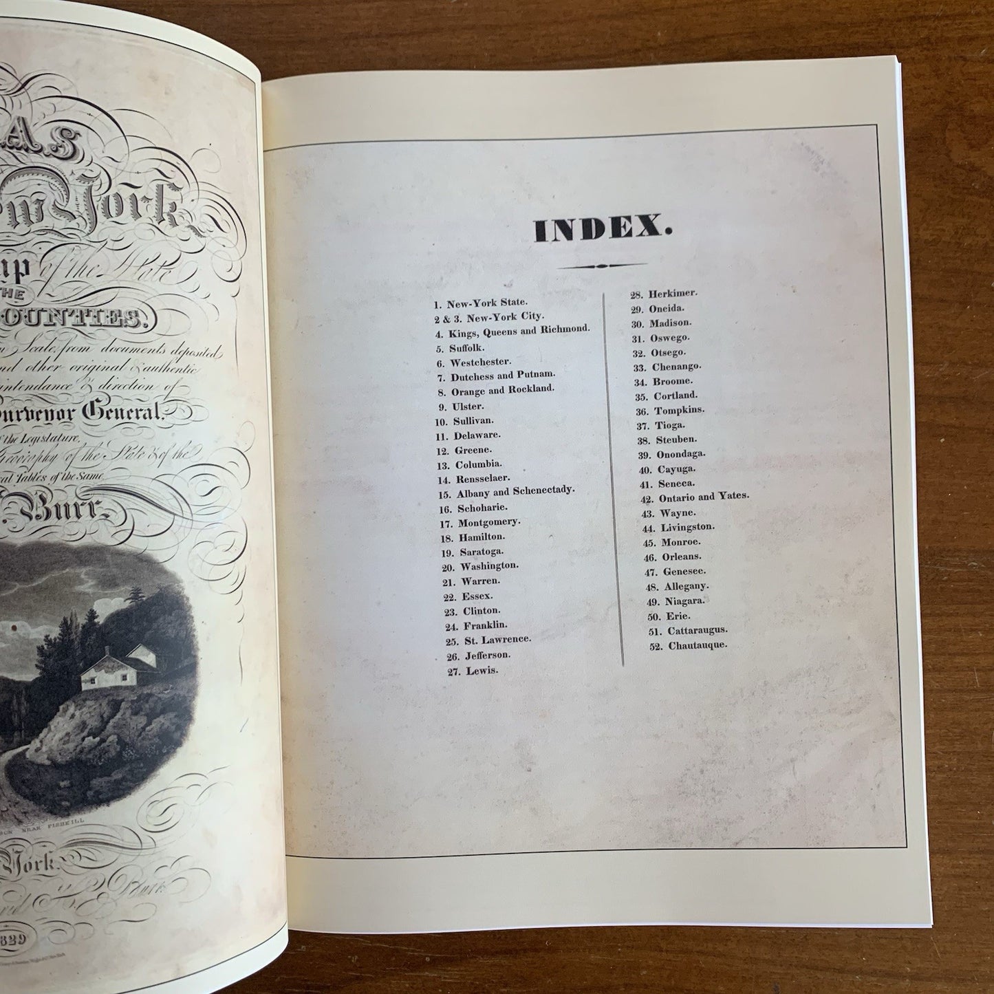 1832 Burr's Atlas of the State of New York / Facsimile David H. Burr