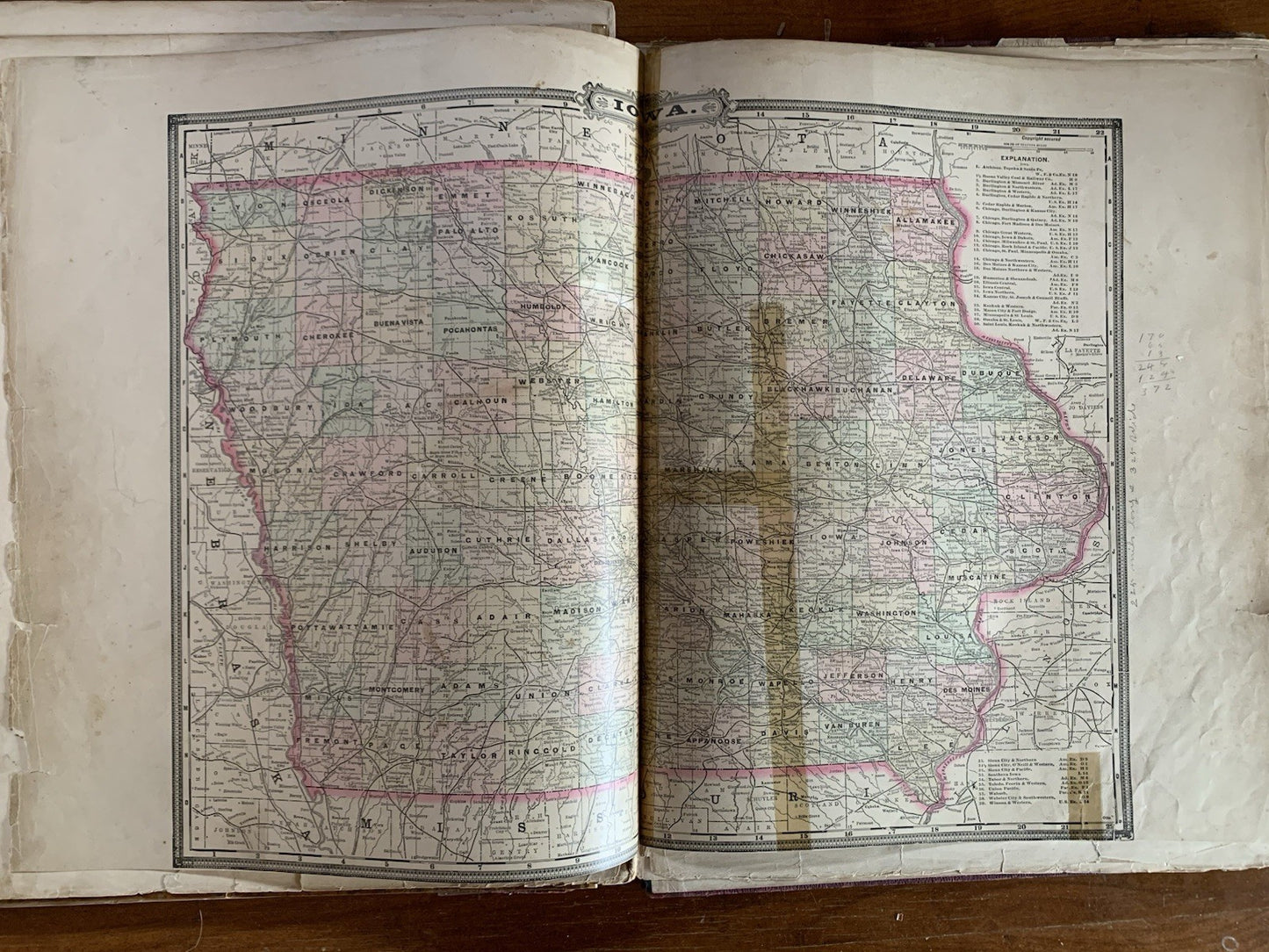 1896 Plat Book Atlas of Hamilton County, Iowa / Webster City Foldout Map