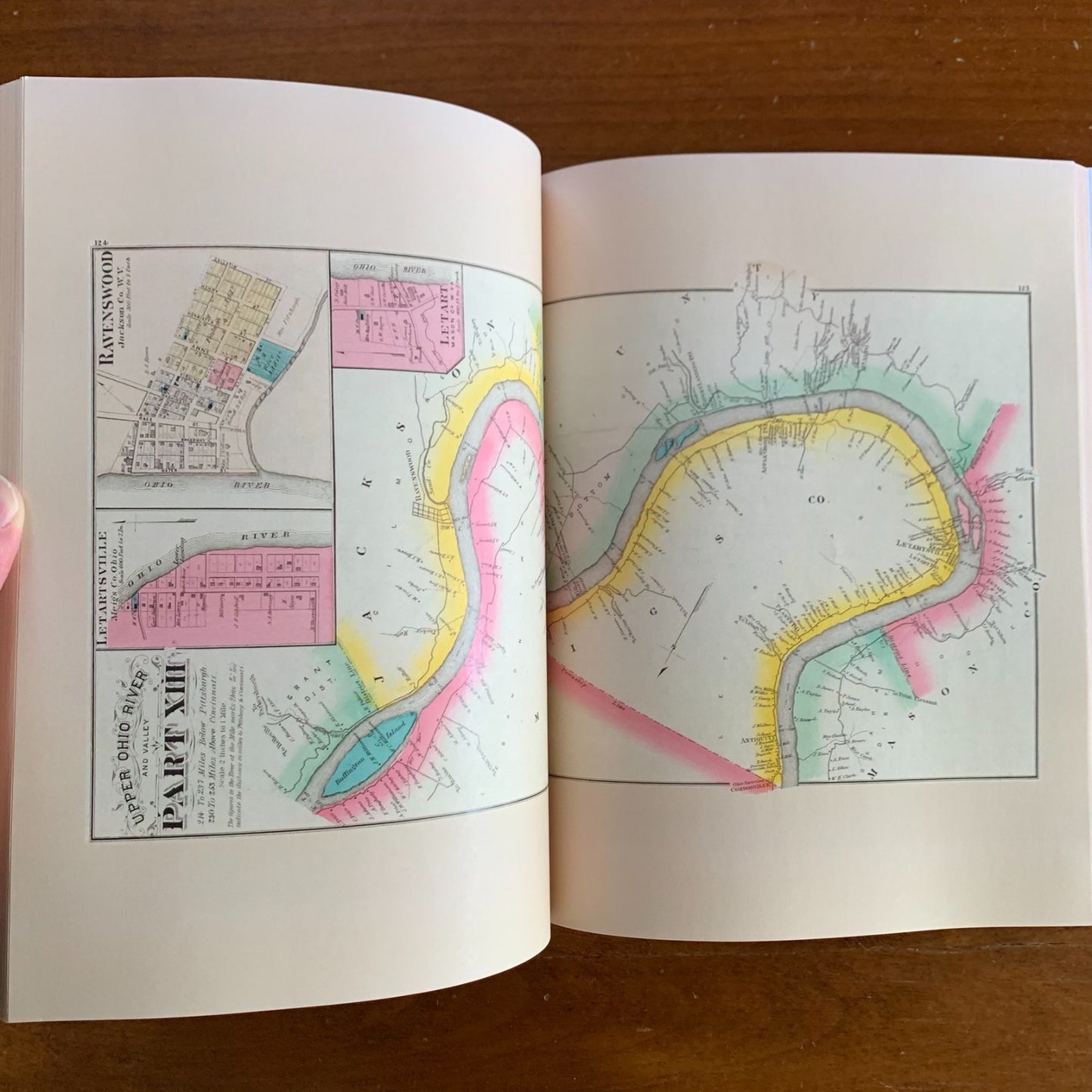 1877 Illustrated Atlas of the Upper Ohio River & Valley Pittsburgh to Cincinnati