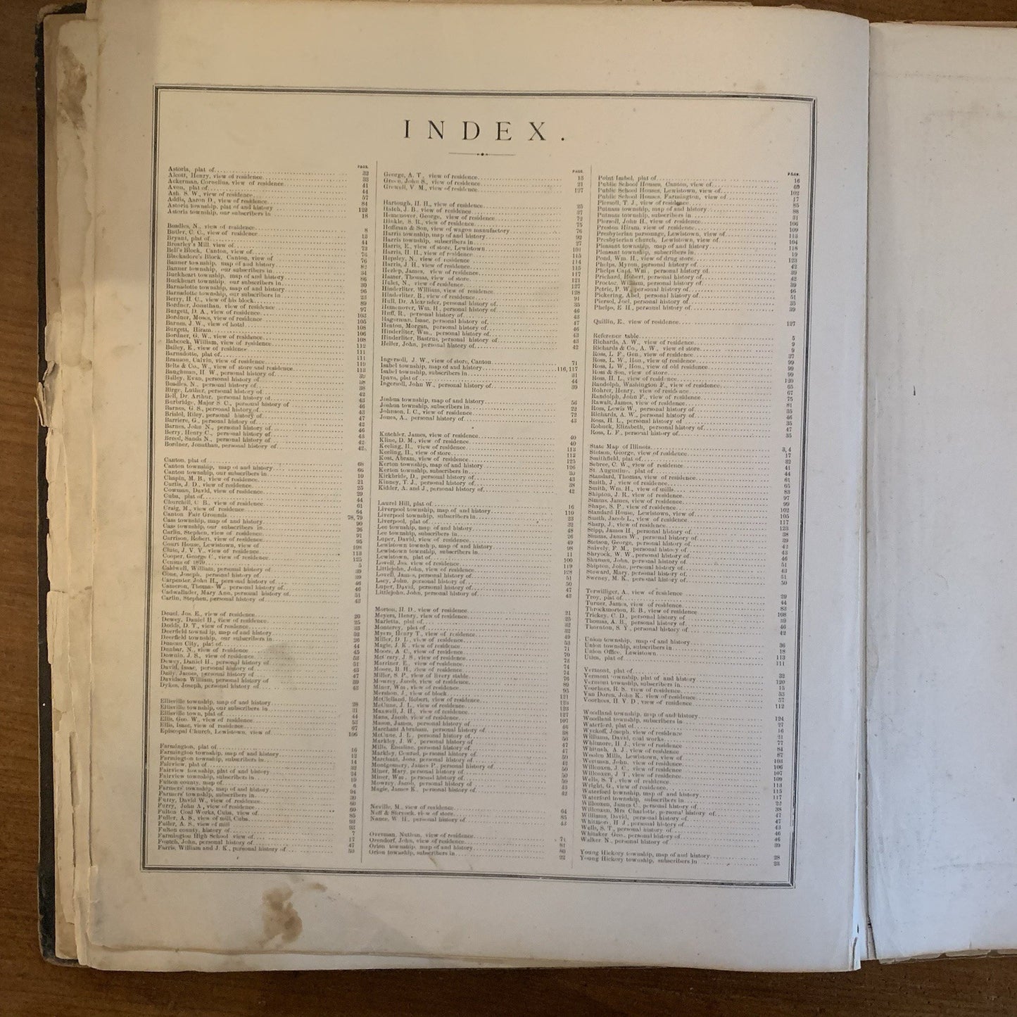 1871 Atlas Map of Fulton County, Illinois / Andreas