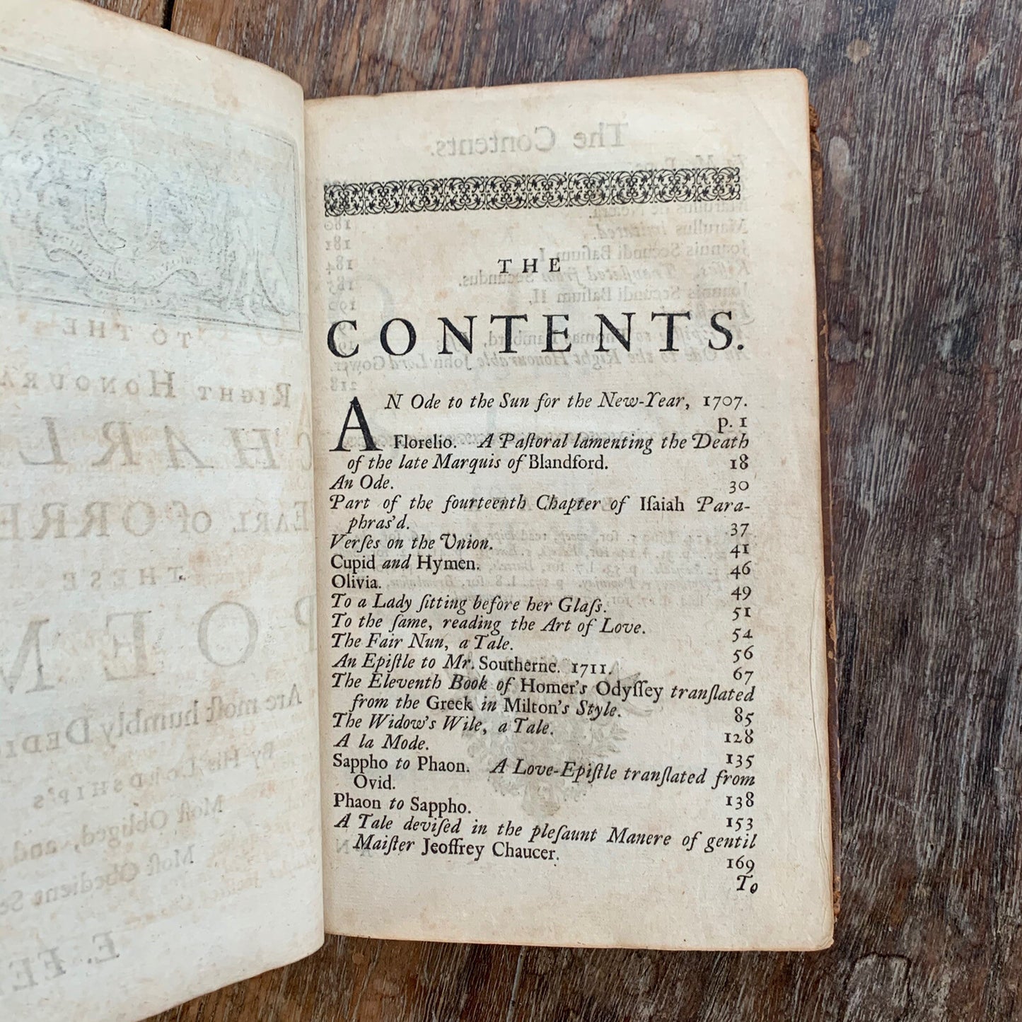 Fenton's Poems on Several Occasions 1717 Lintot Leather Very Good