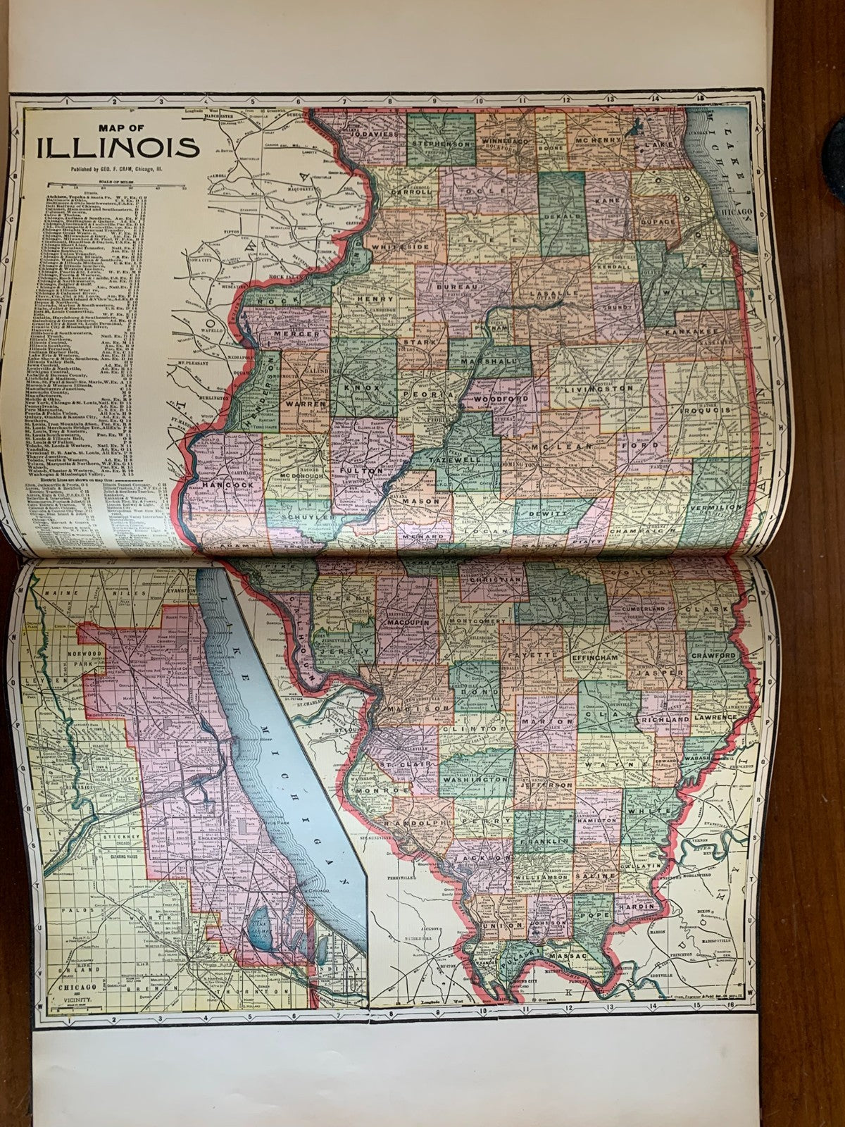 1912 Standard Atlas of Whiteside County, Illinois Sterling Rock Falls Fulton
