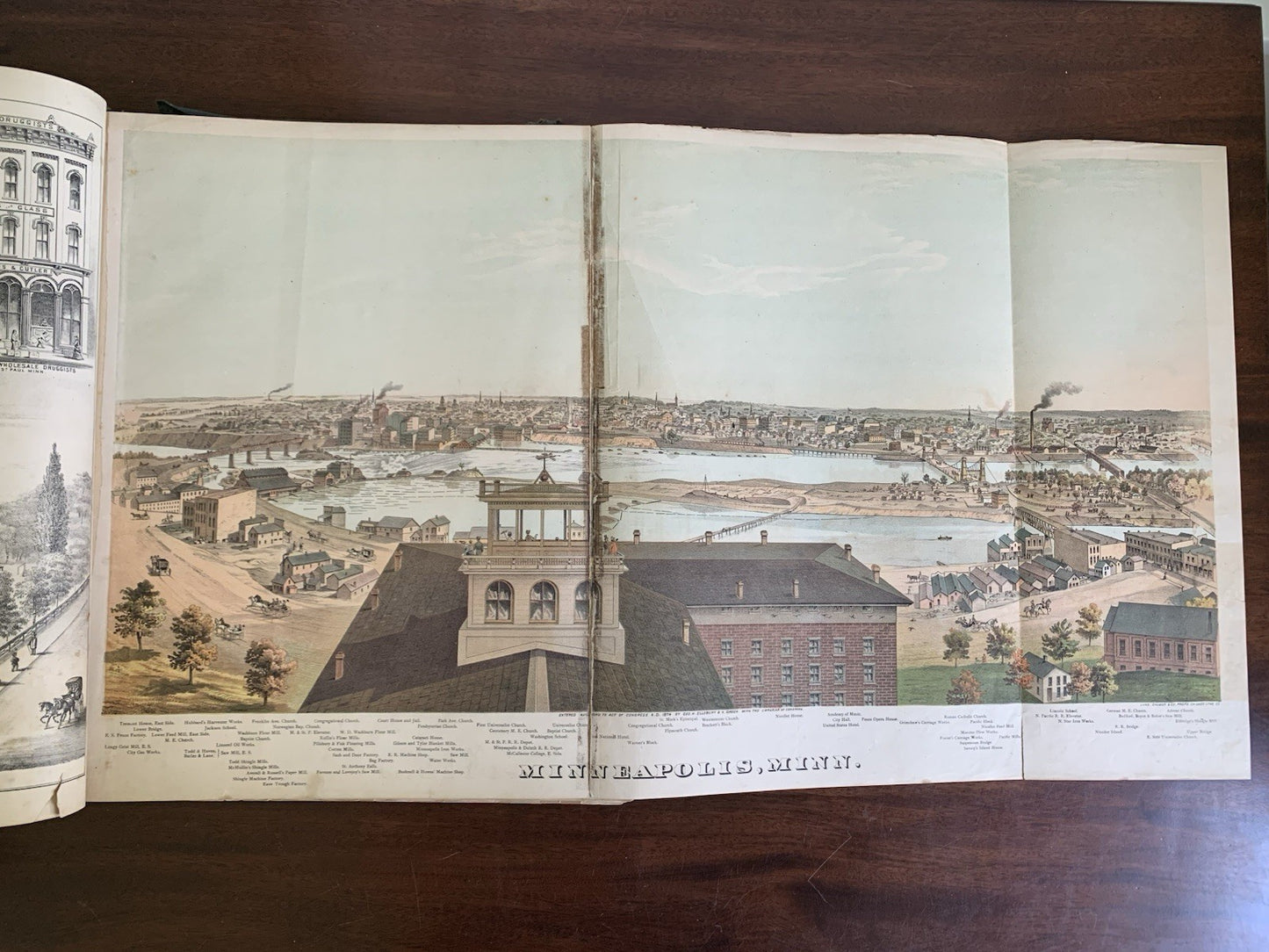 1874 Illustrated Historical Atlas of the State of Minnesota / DELUXE ED W VIEWS