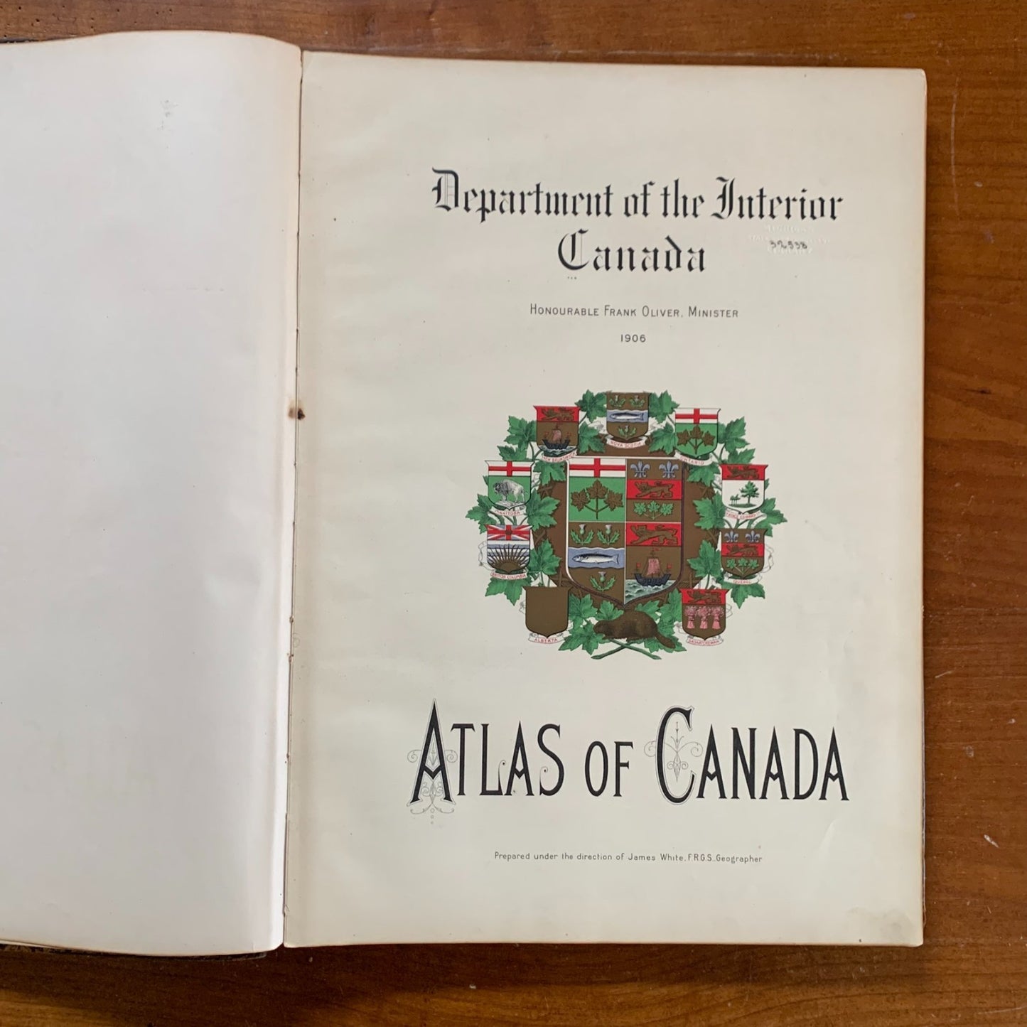 1906 Atlas of Canada Department of Interior James White Maps Folio Cartography