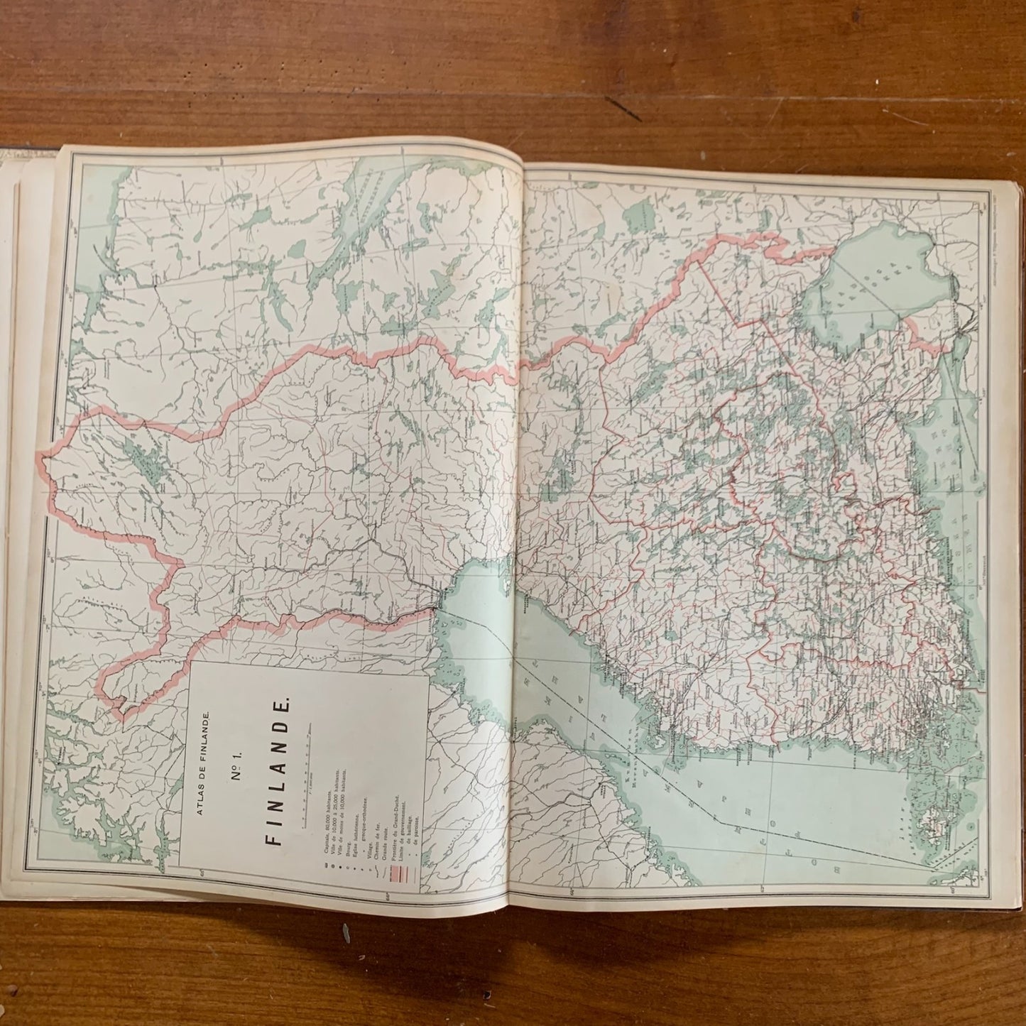 1899 Atlas de Finlande Finland National Atlas 32 Color Maps Helsingfors Tilgmann