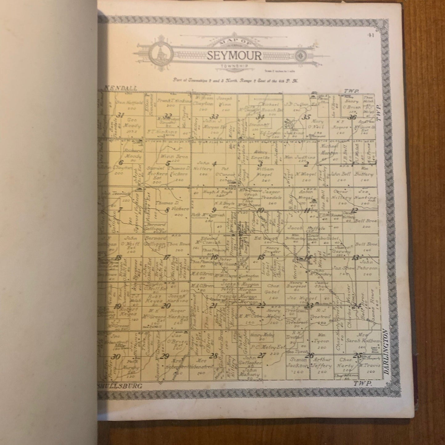 1916 Standard Atlas of Lafayette County Wisconsin Plat Book Ogle