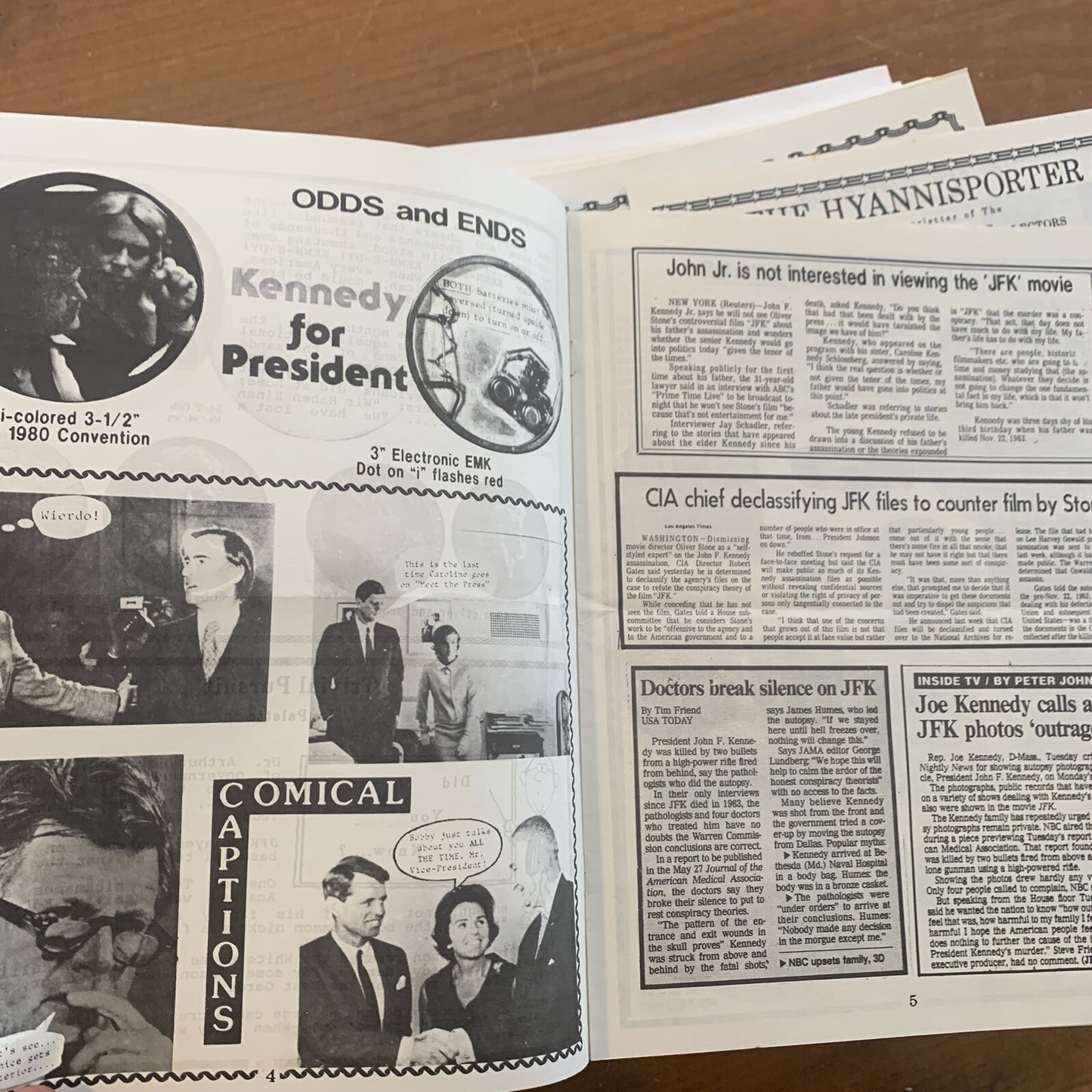 The Hyannisporter Official Newsletter of Kennedy Political Items 1992 - 2024 JFK