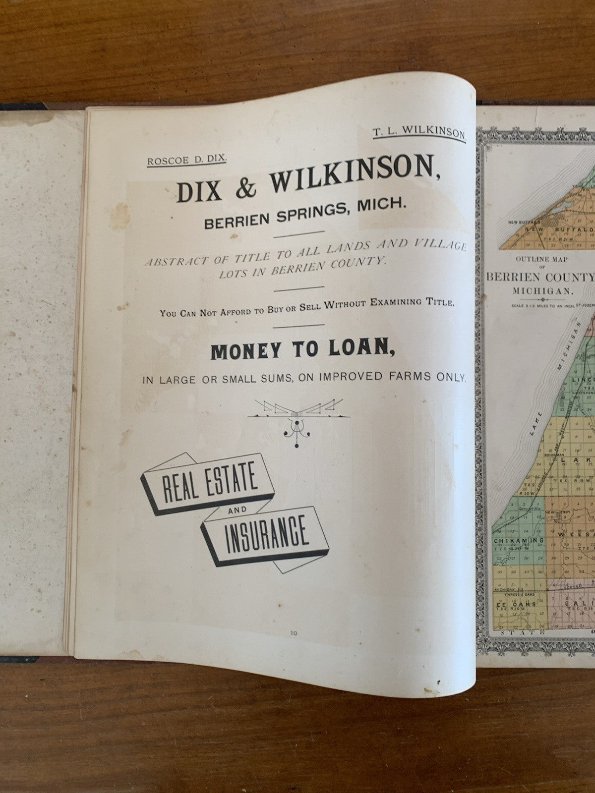 1887 Atlas of Berrien County, Michigan / Rand McNally Maps Plat Book