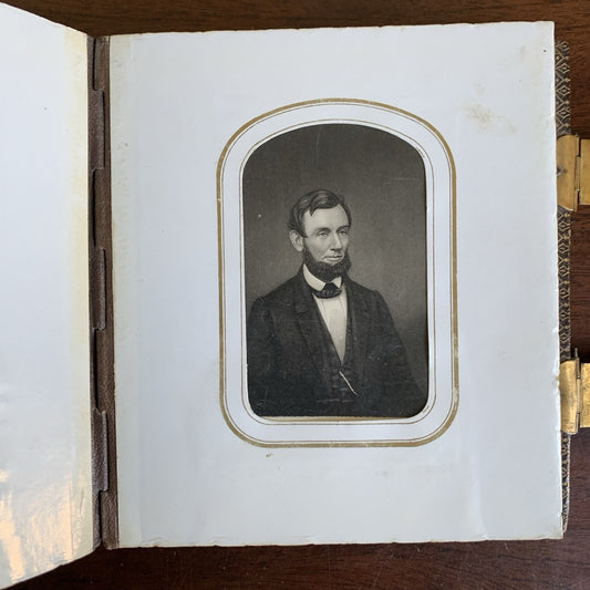 Civil War Era Photograph Album / Lincoln Sheridan Grant CDV O-93 Altemus Leather