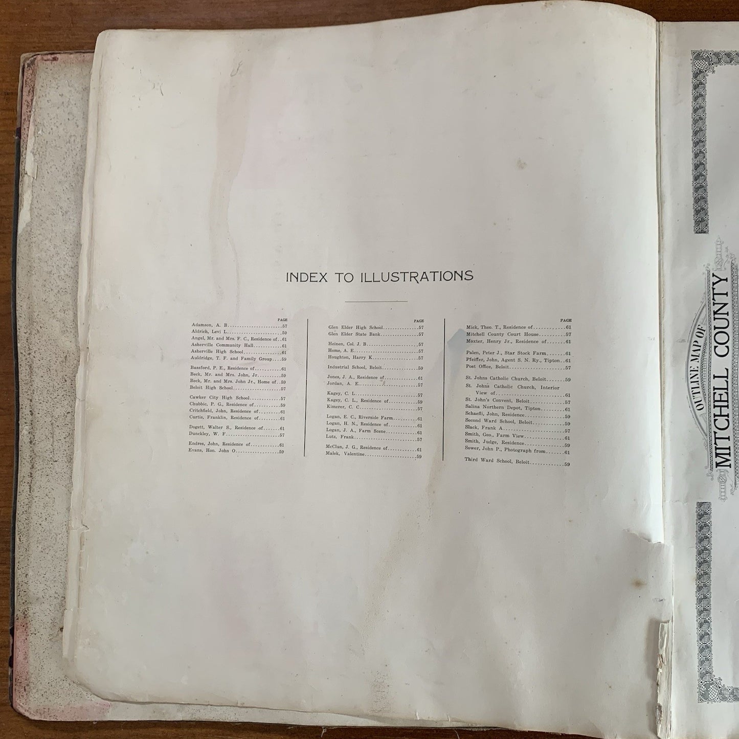 1917 Standard Atlas of Mitchell County Kansas / Plat Map Book