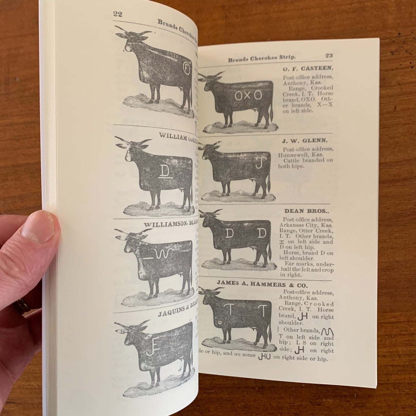 1882 Brand Book Cherokee Strip Southwestern Cattle-Growers' Assoc. / Facsimile
