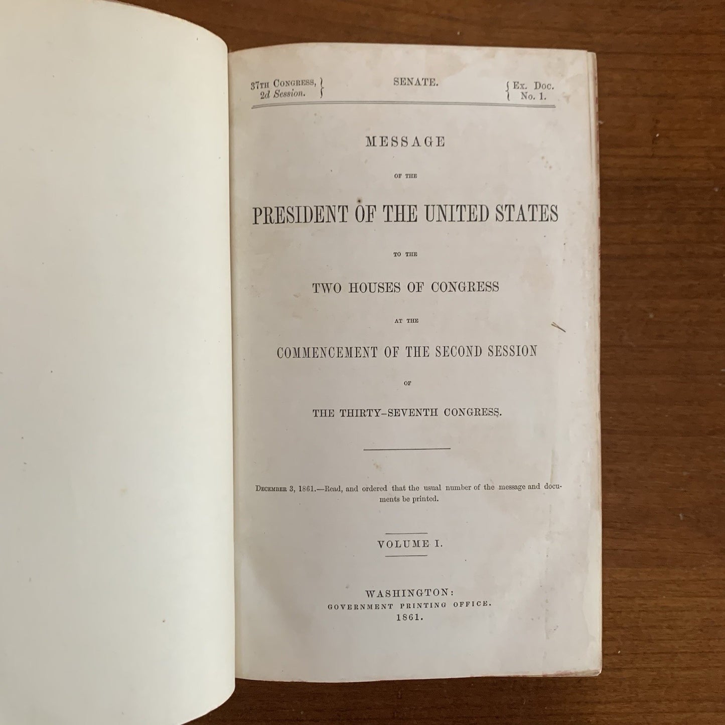 SIGNED Edwin L Stanton / Lincoln State of the Union Diplomatic Correspondence
